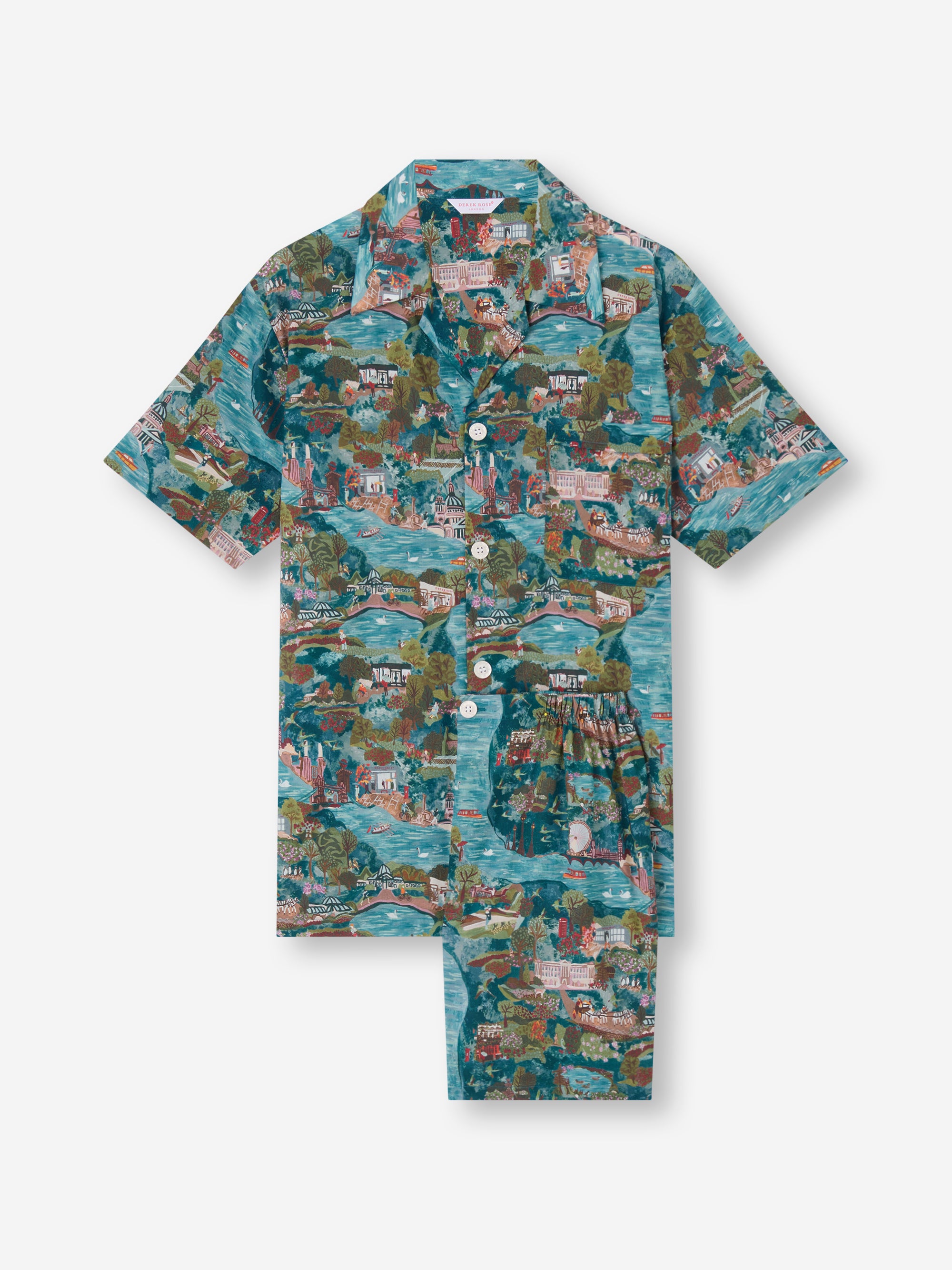 Men's Short Pyjamas London Scenic Print Multi
