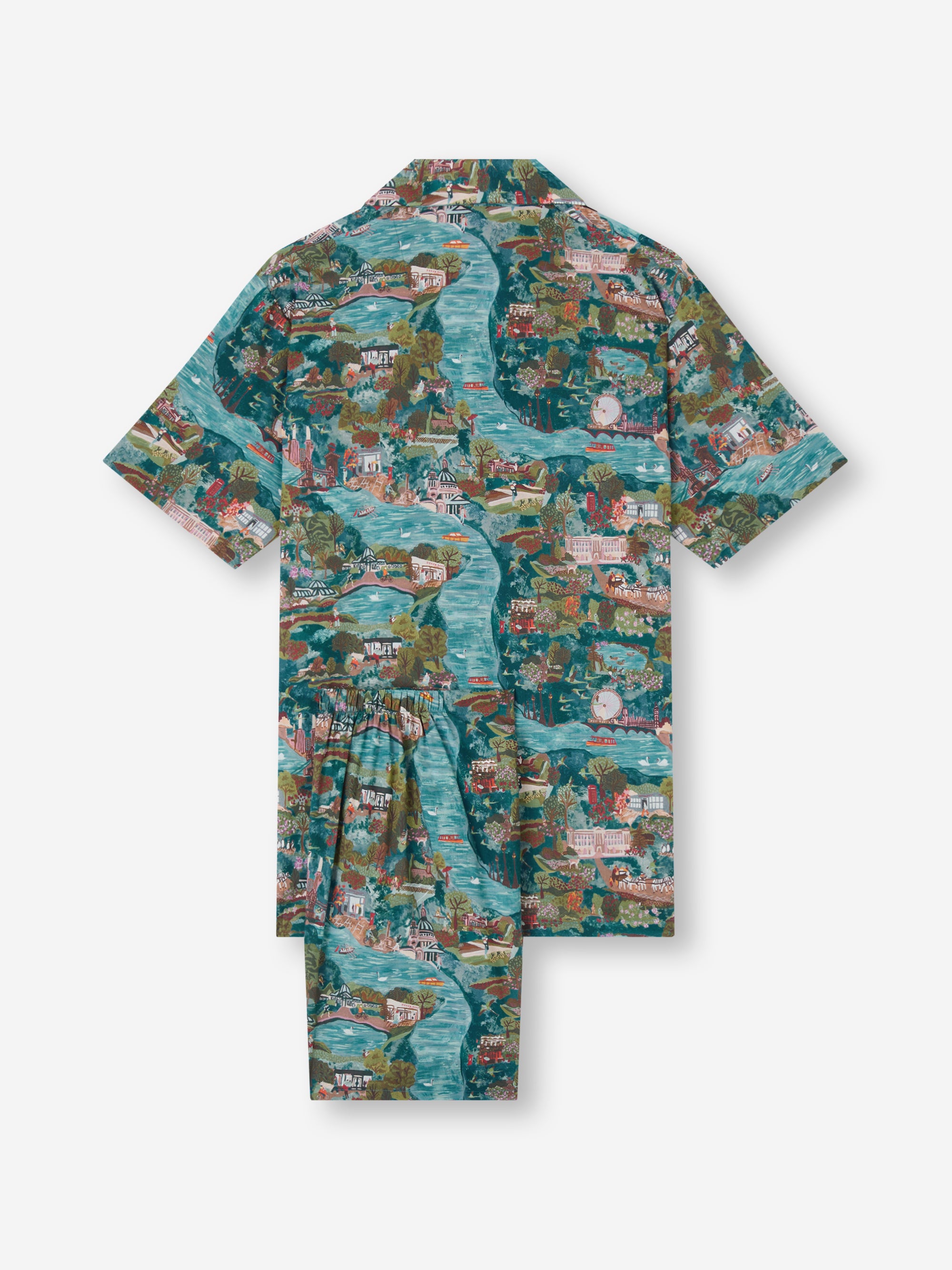 Men's Short Pyjamas London Scenic Print Multi