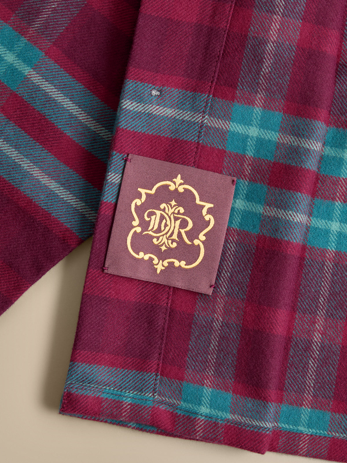 Kelburn Brushed Cotton Pyjamas Burgundy & Teal Check
