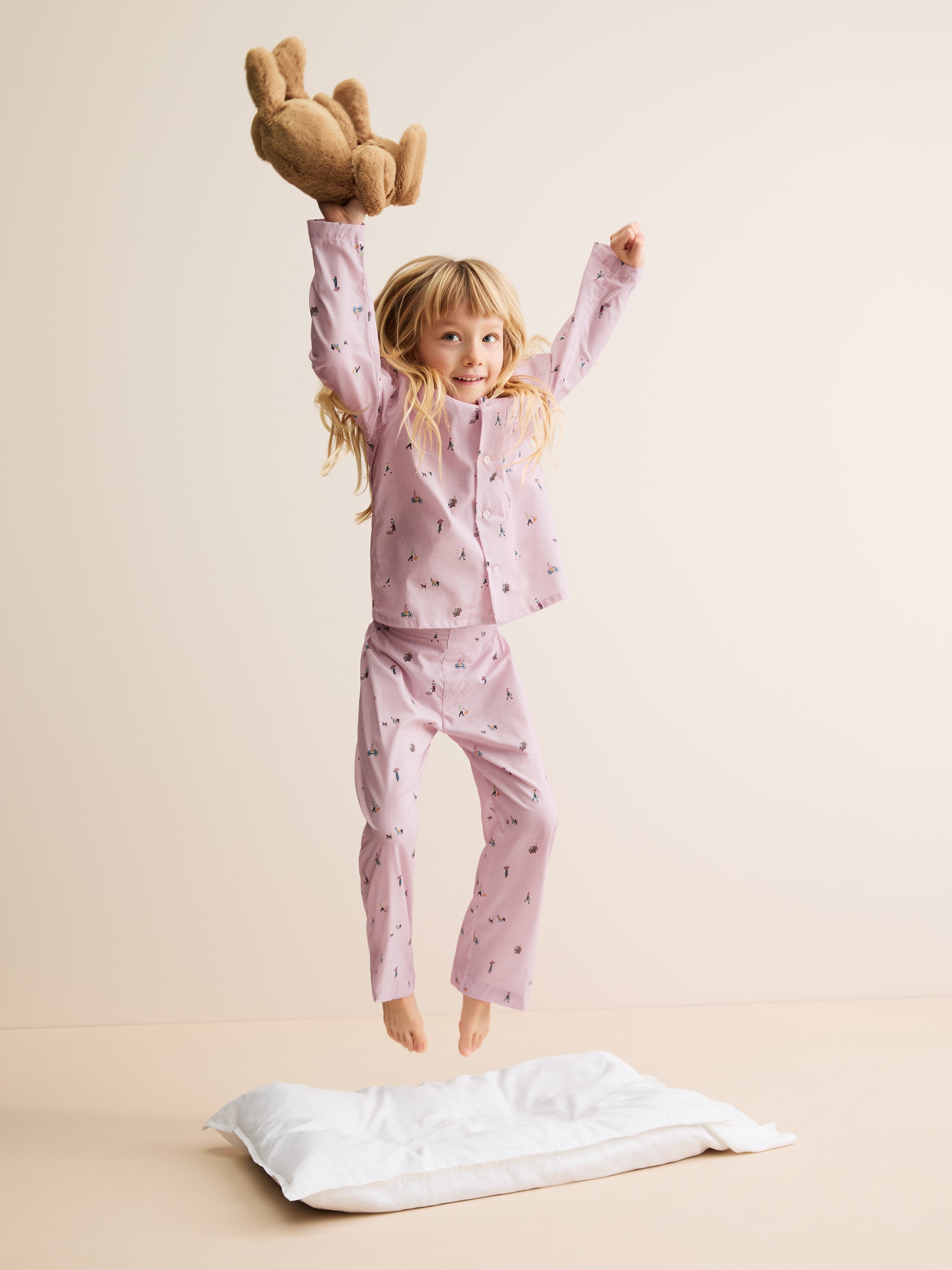 Kids' Pyjamas People of London Pink Stripe