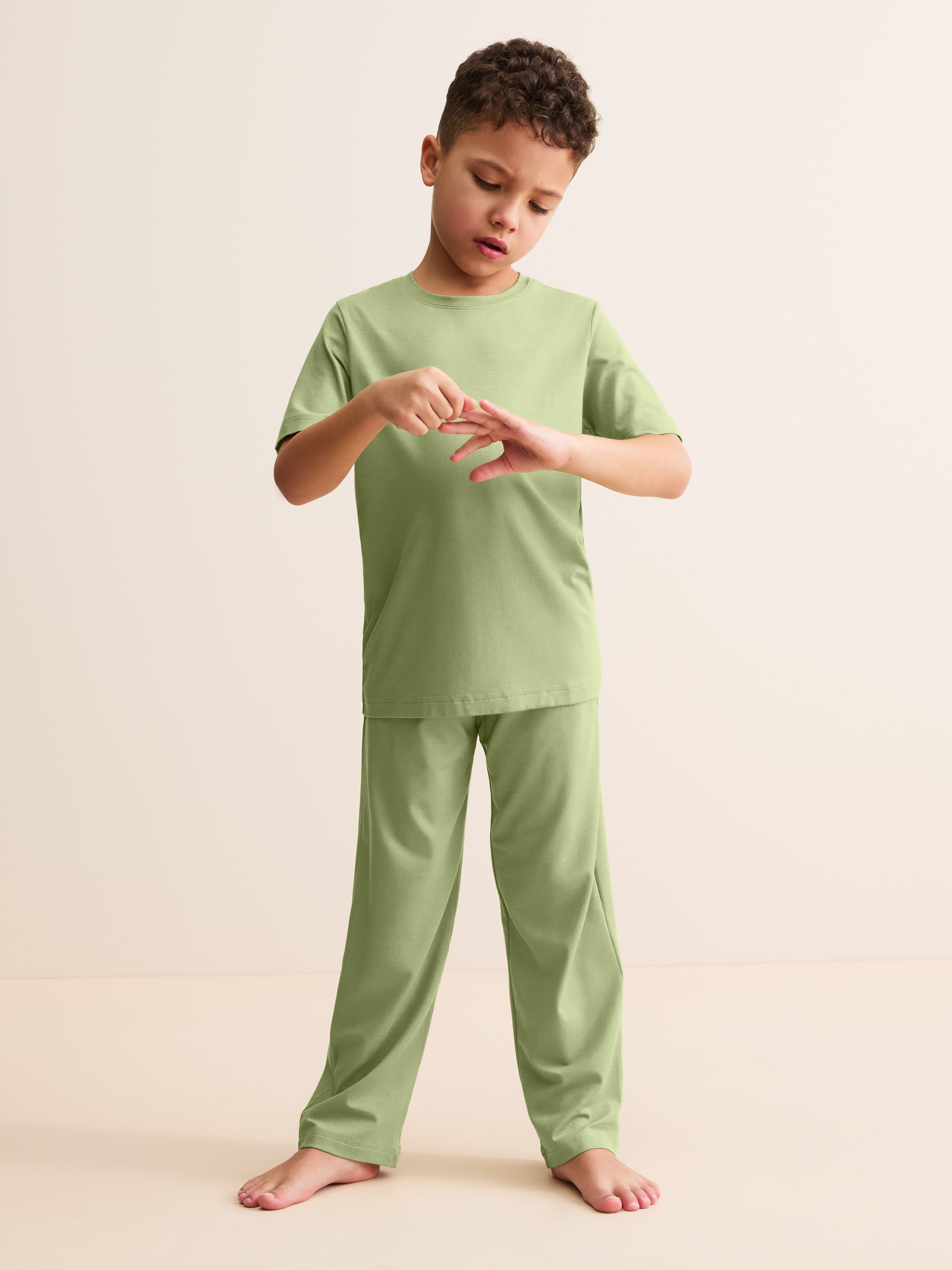 Kids' Lounge Set Basel Micro Modal Stretch Pear Green