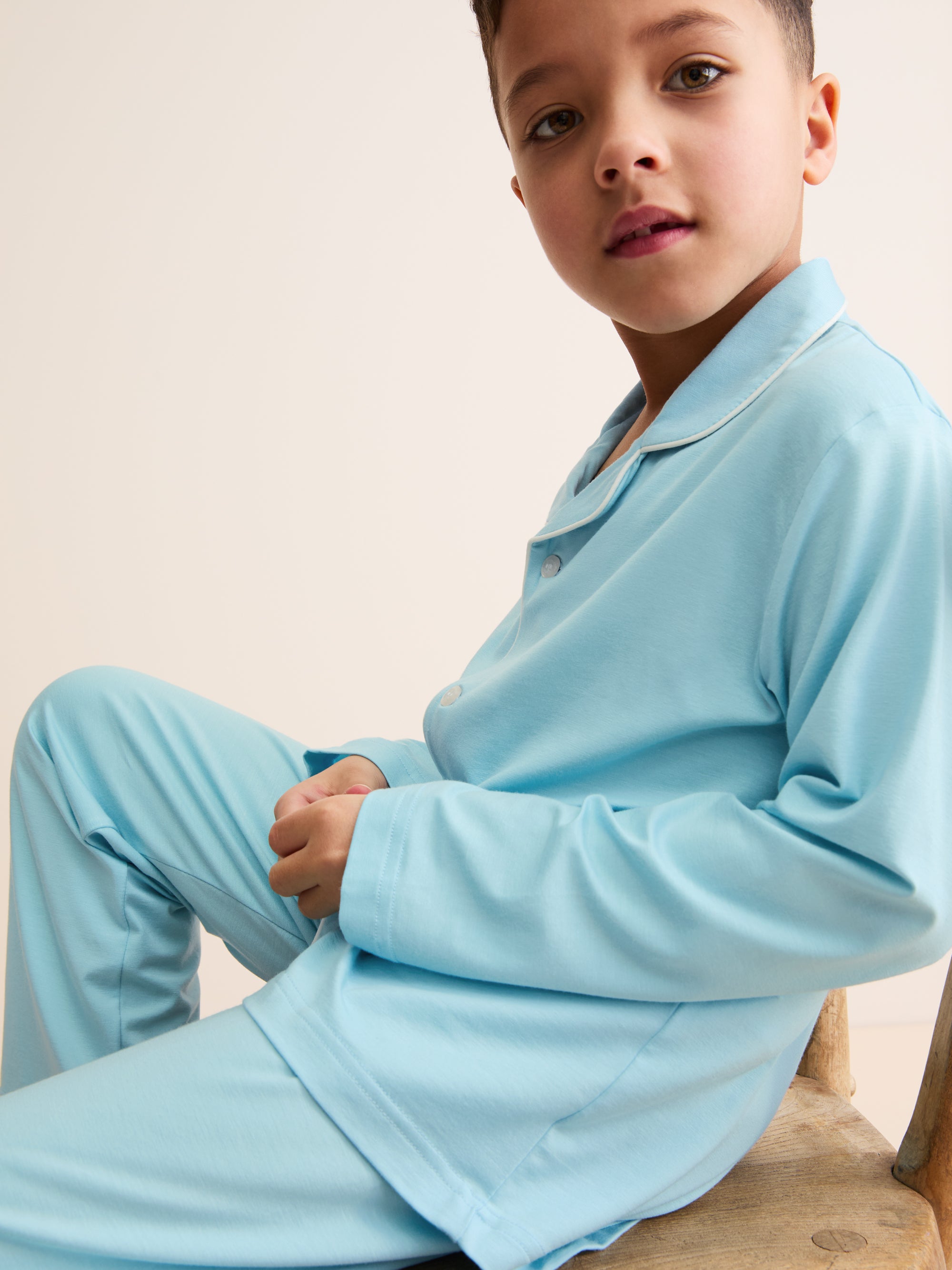 Kids' Pyjamas Basel Micro Modal Stretch Powder Blue