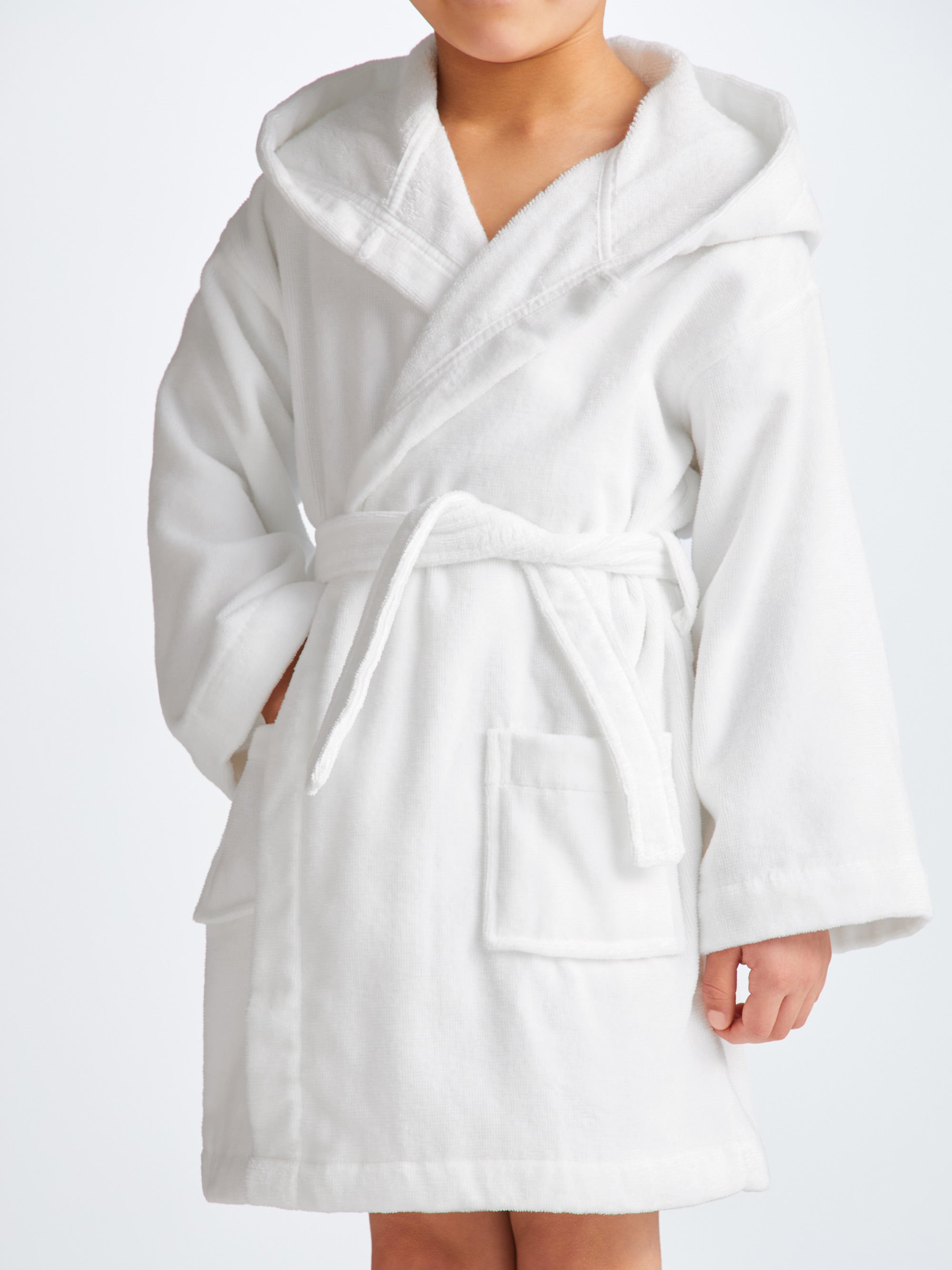 Kids' Bathrobe Triton 10 Terry Cotton White