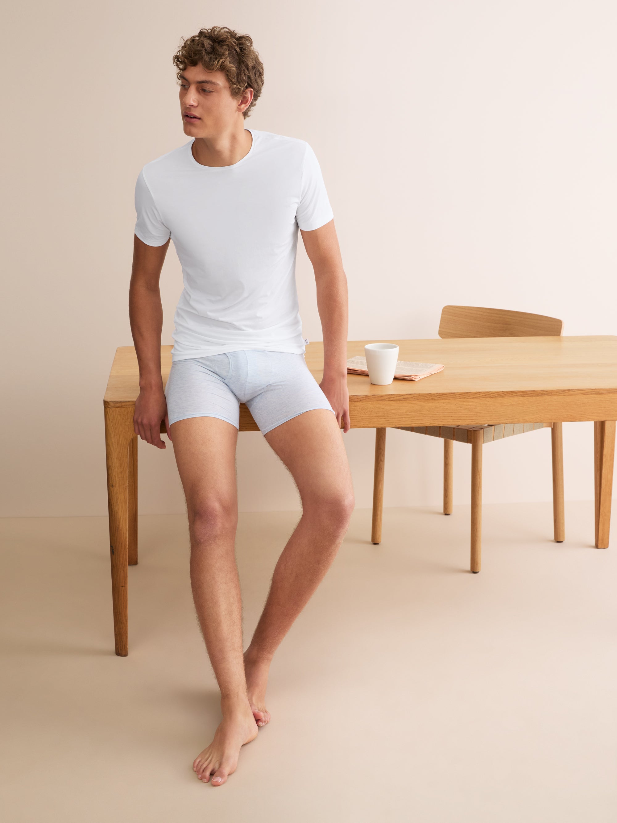Men's Underwear T-Shirt Jack Pima Cotton Stretch White