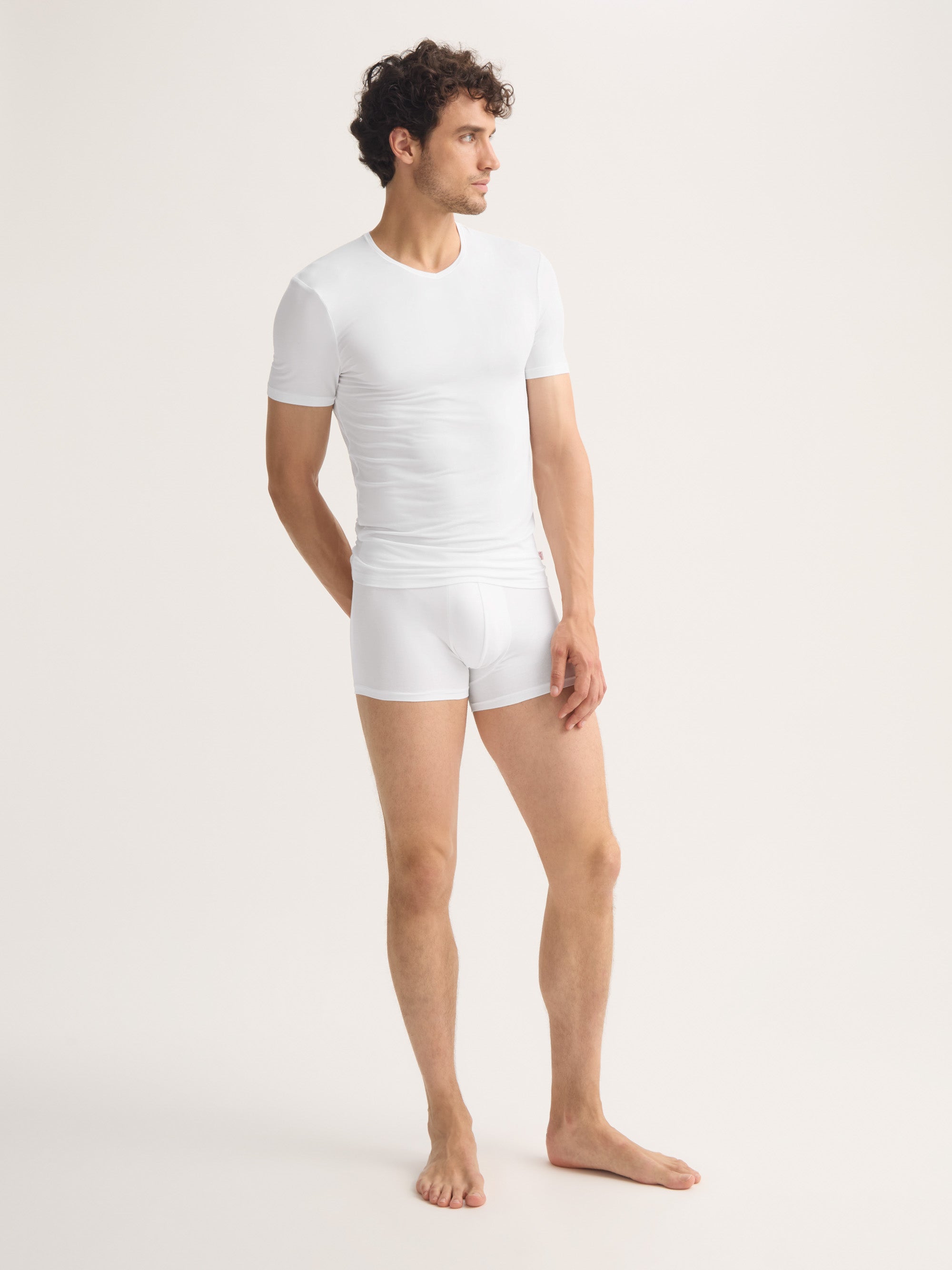 Men's Underwear V-Neck T-Shirt Alex Micro Modal Stretch White