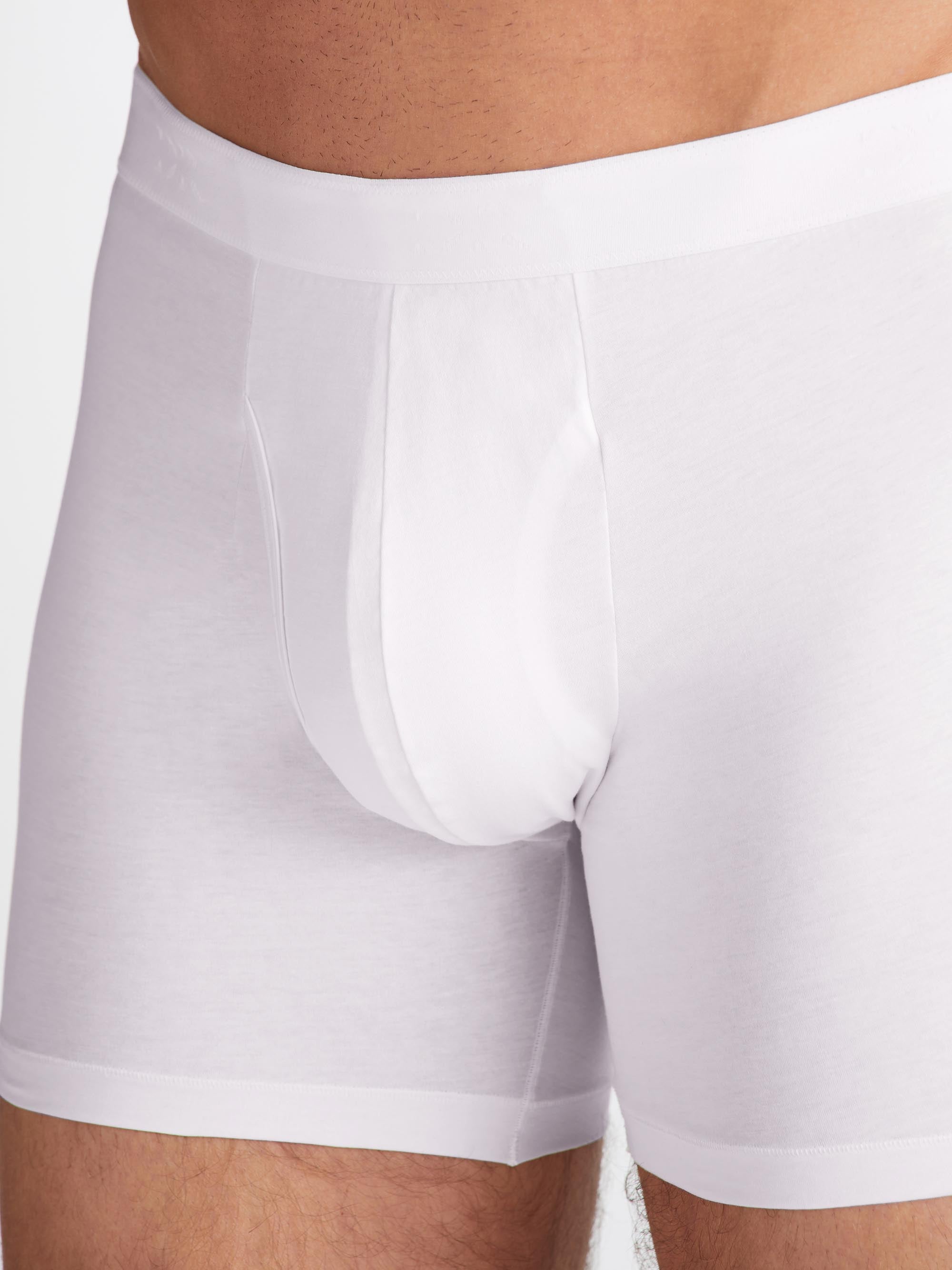 Men's Trunks Jack Pima Cotton Stretch White