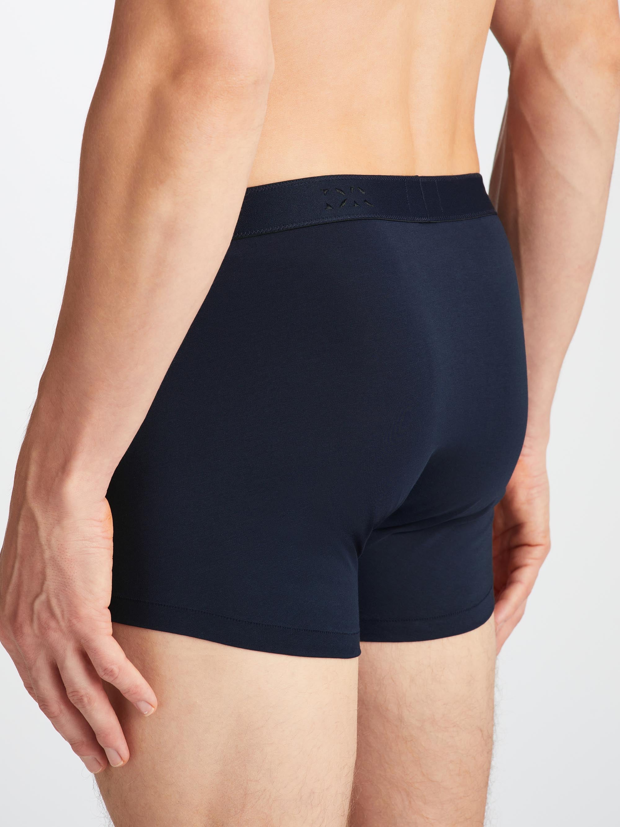 Men's Boxer Briefs Jack Pima Cotton Stretch Navy