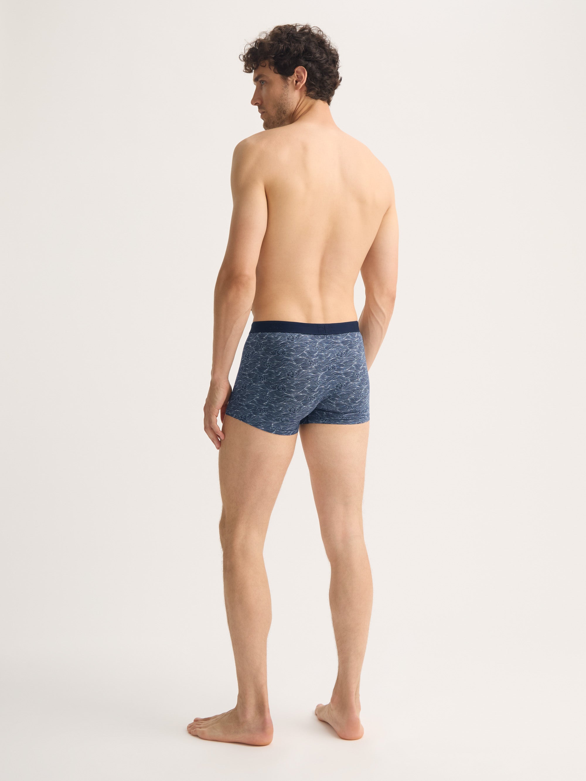 Men's Boxer Briefs Cotton Navy Blue Night Sky Print