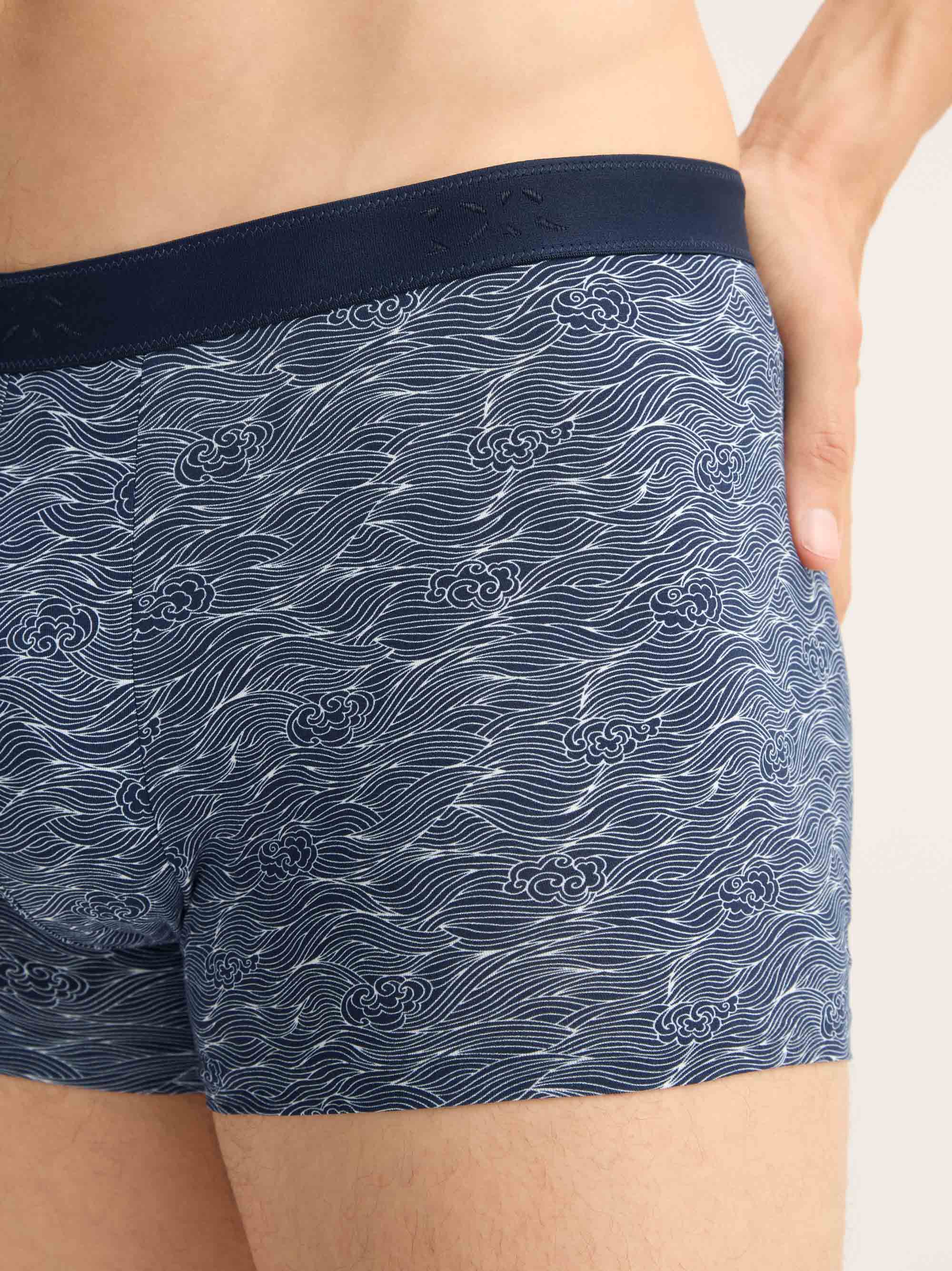 Men's Boxer Briefs Cotton Navy Blue Night Sky Print