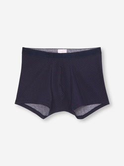 Men's Boxer Briefs Cotton Navy Micro Dot Print
