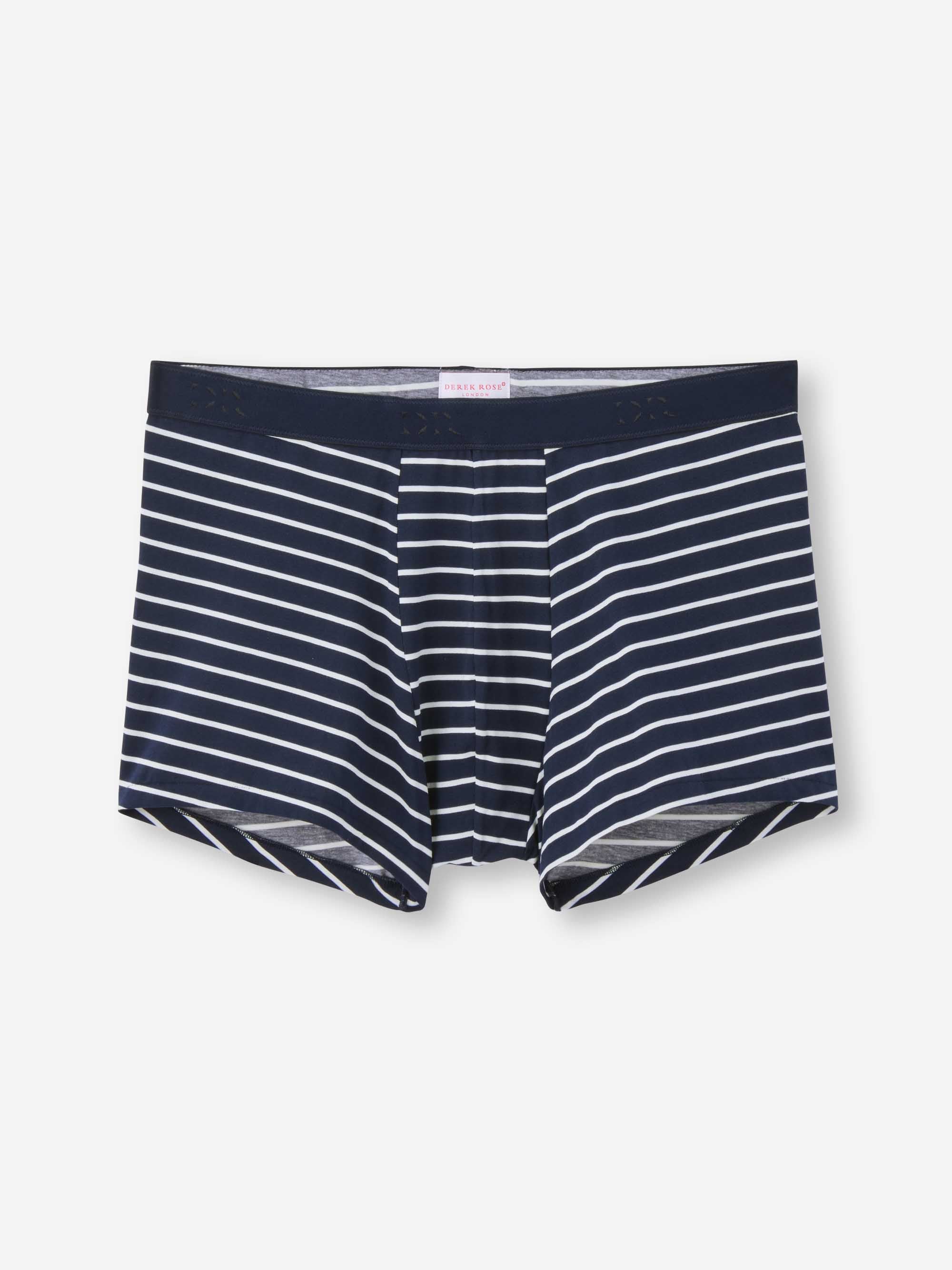 Men's Boxer Briefs Cotton Navy Stripe Print
