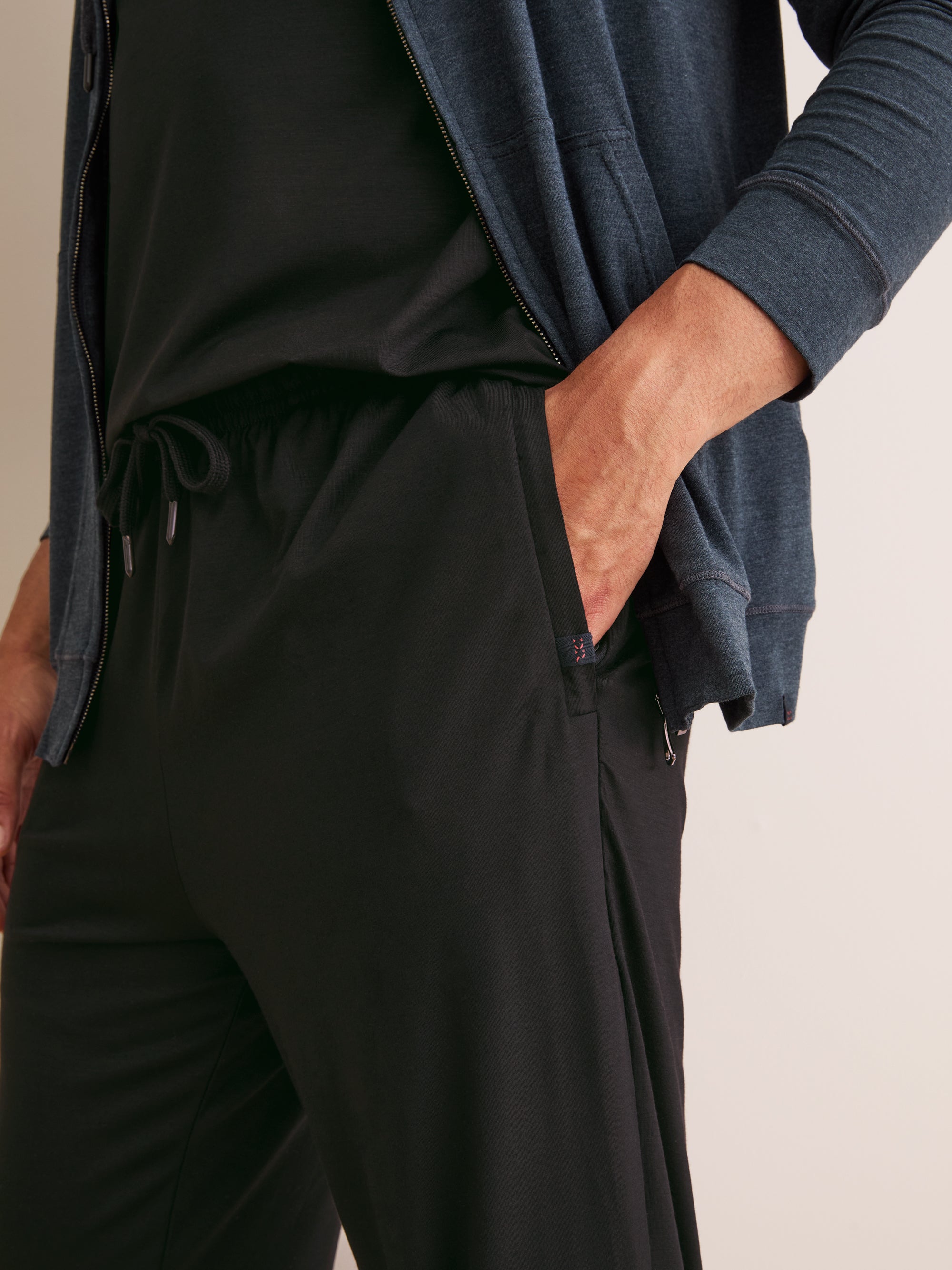 Men's Track Pants Basel Micro Modal Stretch Black