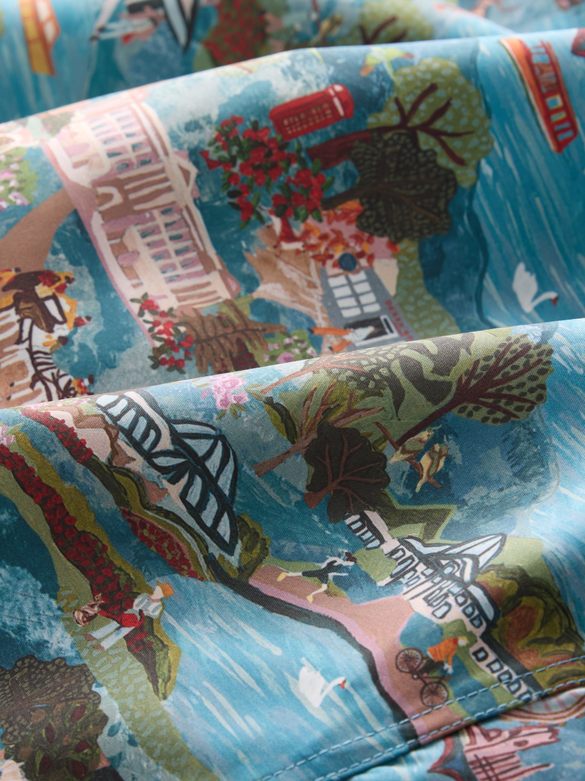 Men's Swim Shorts London Scenic Print Multi