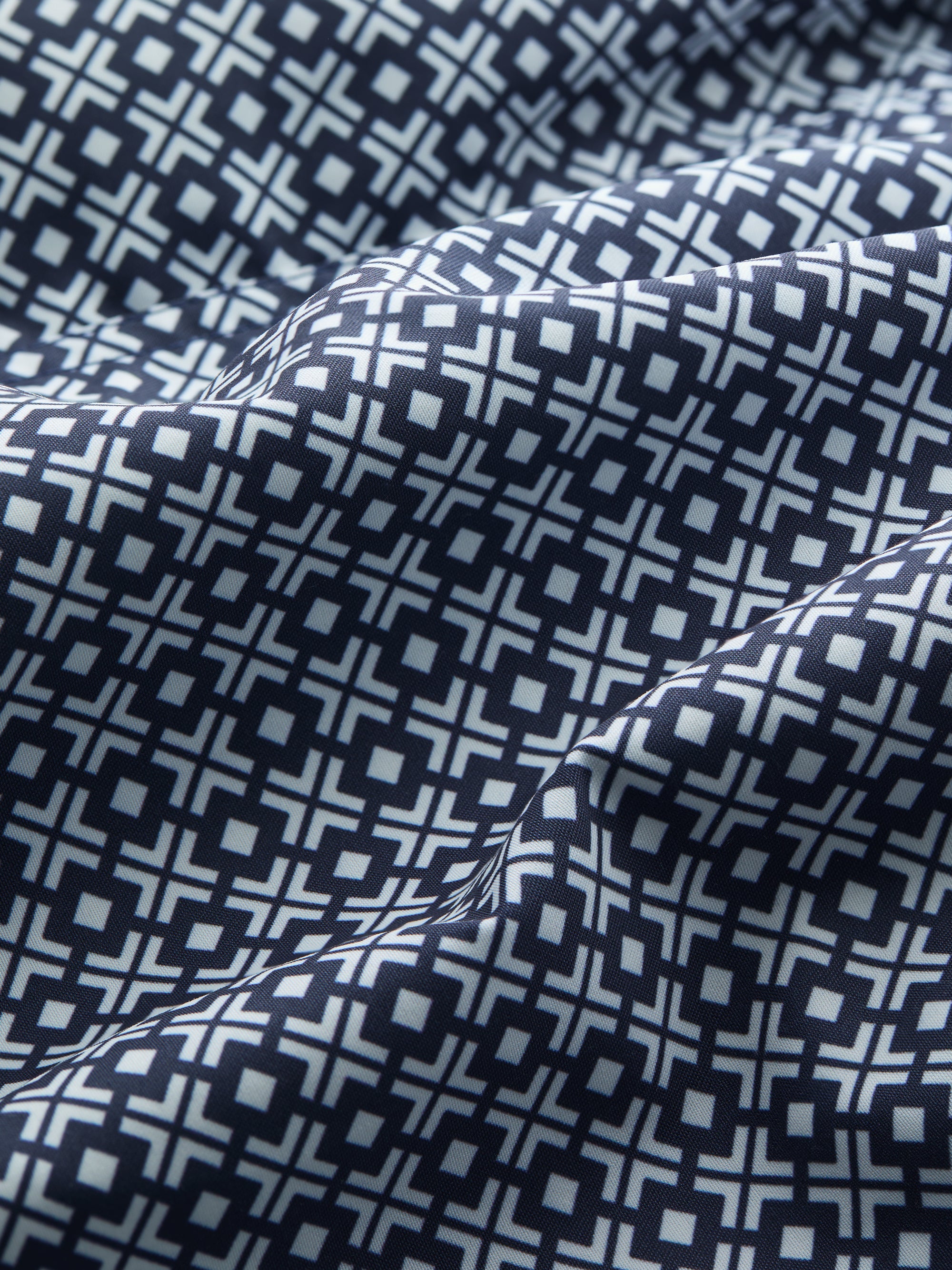 Men's Swim Shorts London Geo Cross Blue & White