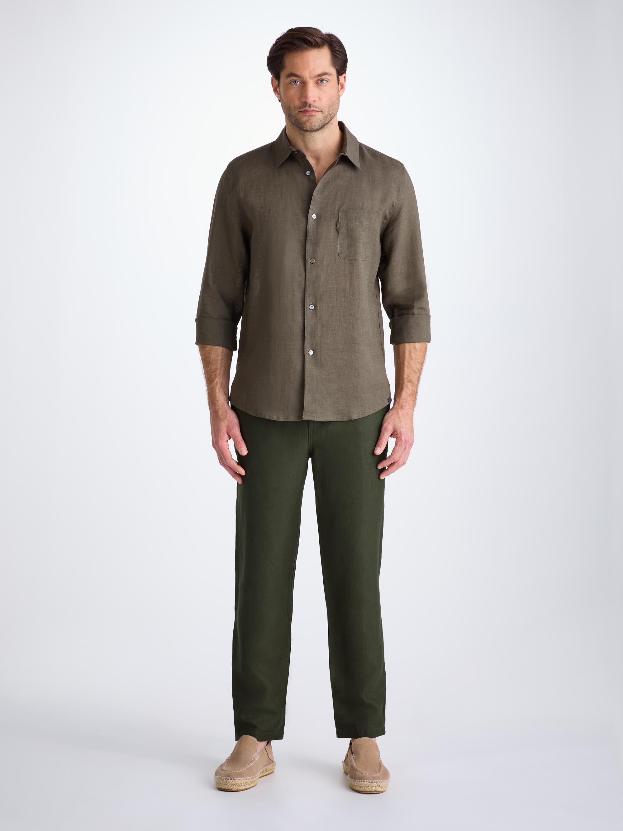 Men's Trousers Sydney Linen Khaki