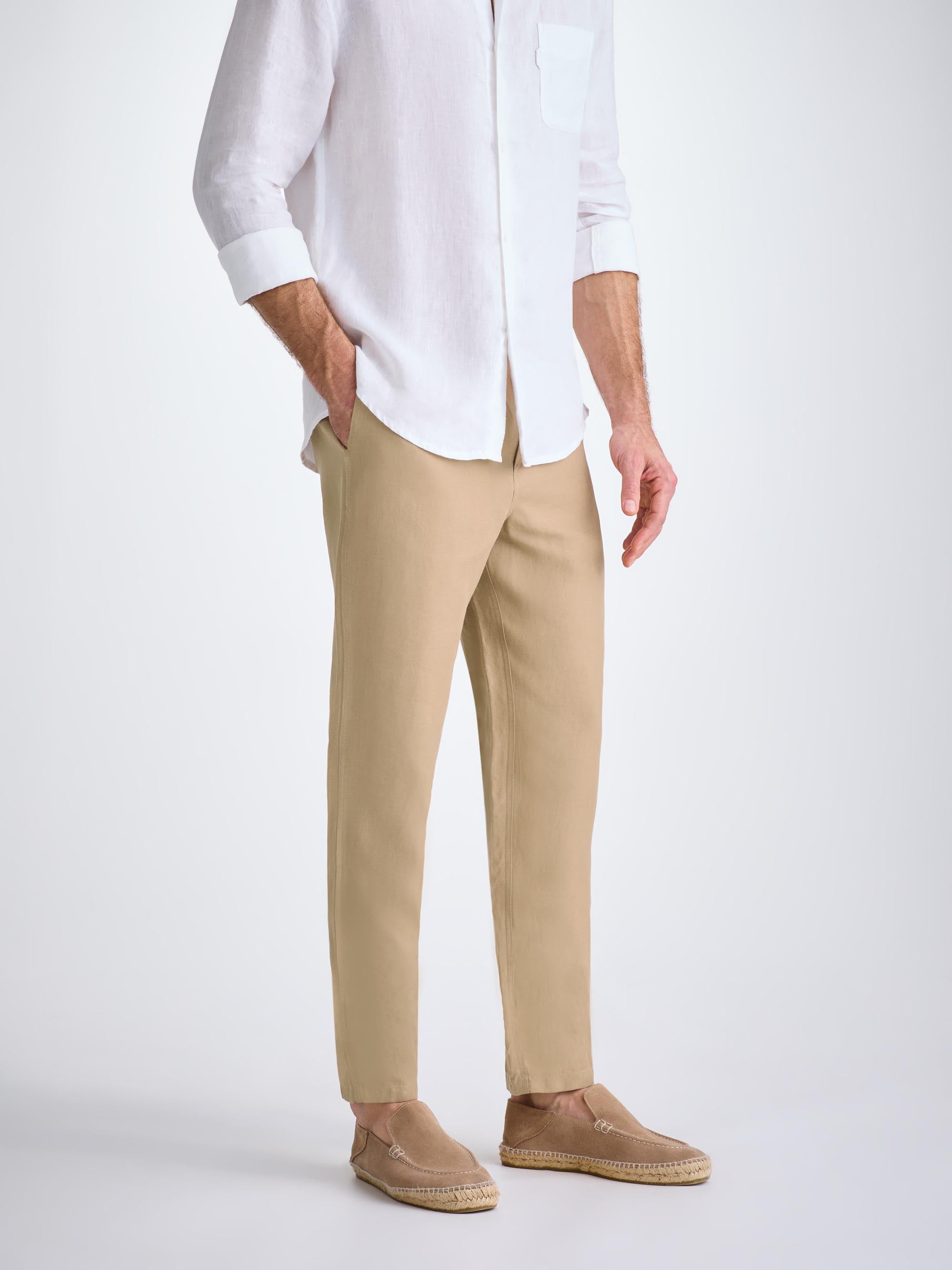 Men's Trousers Sydney Linen Camel
