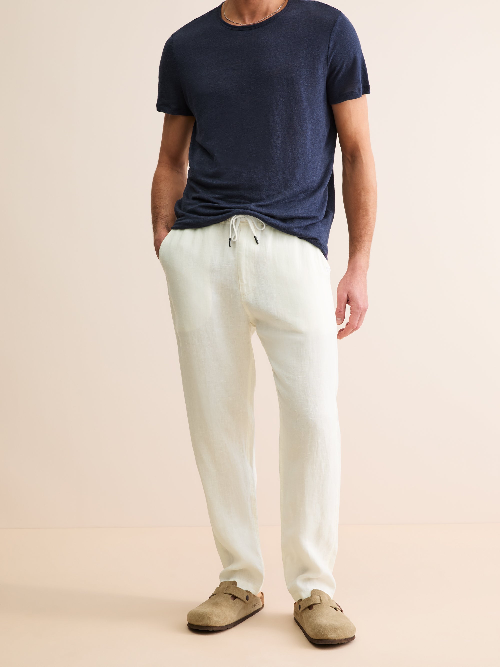 Men's Trousers Vienna Linen Off-White