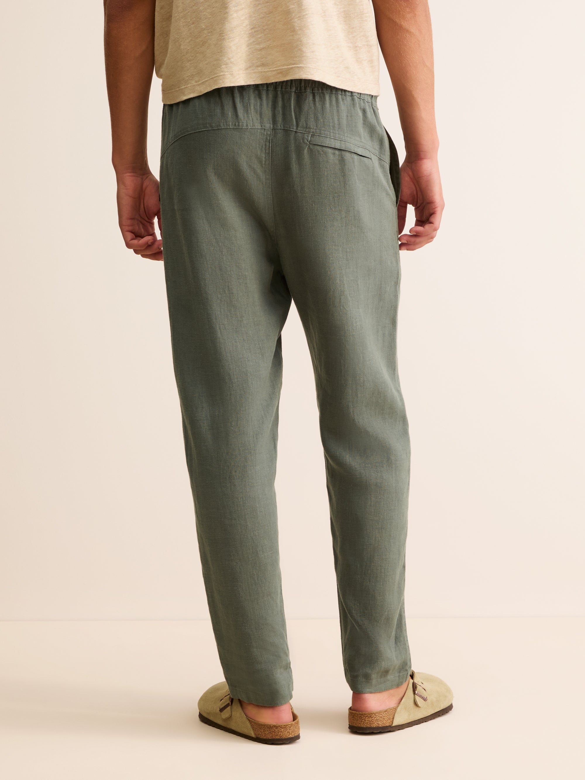 Men's Trousers Vienna Linen Khaki
