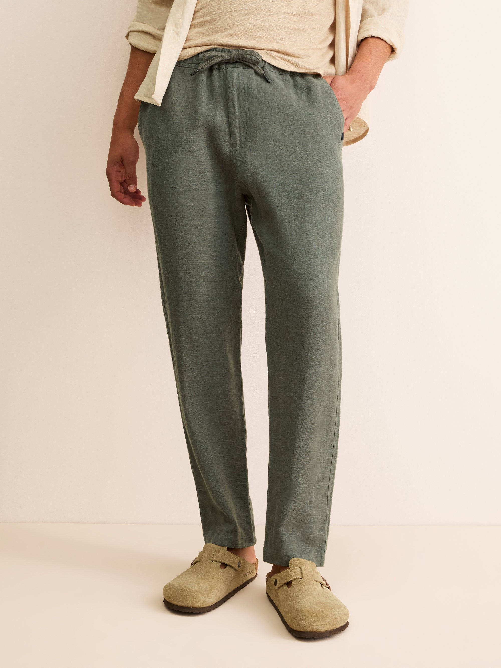 Men's Trousers Vienna Linen Khaki