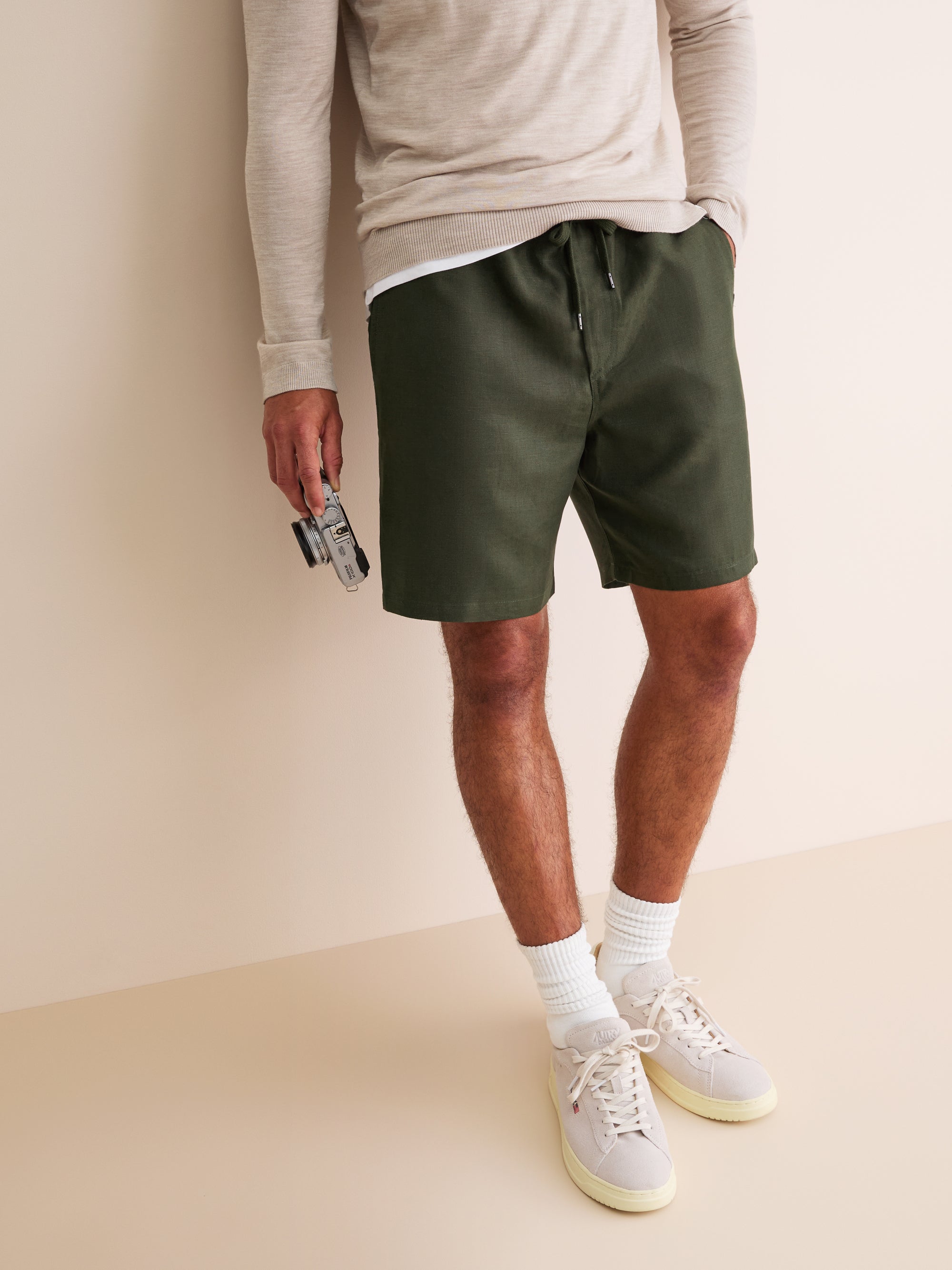 Men's Shorts Sydney Linen Khaki