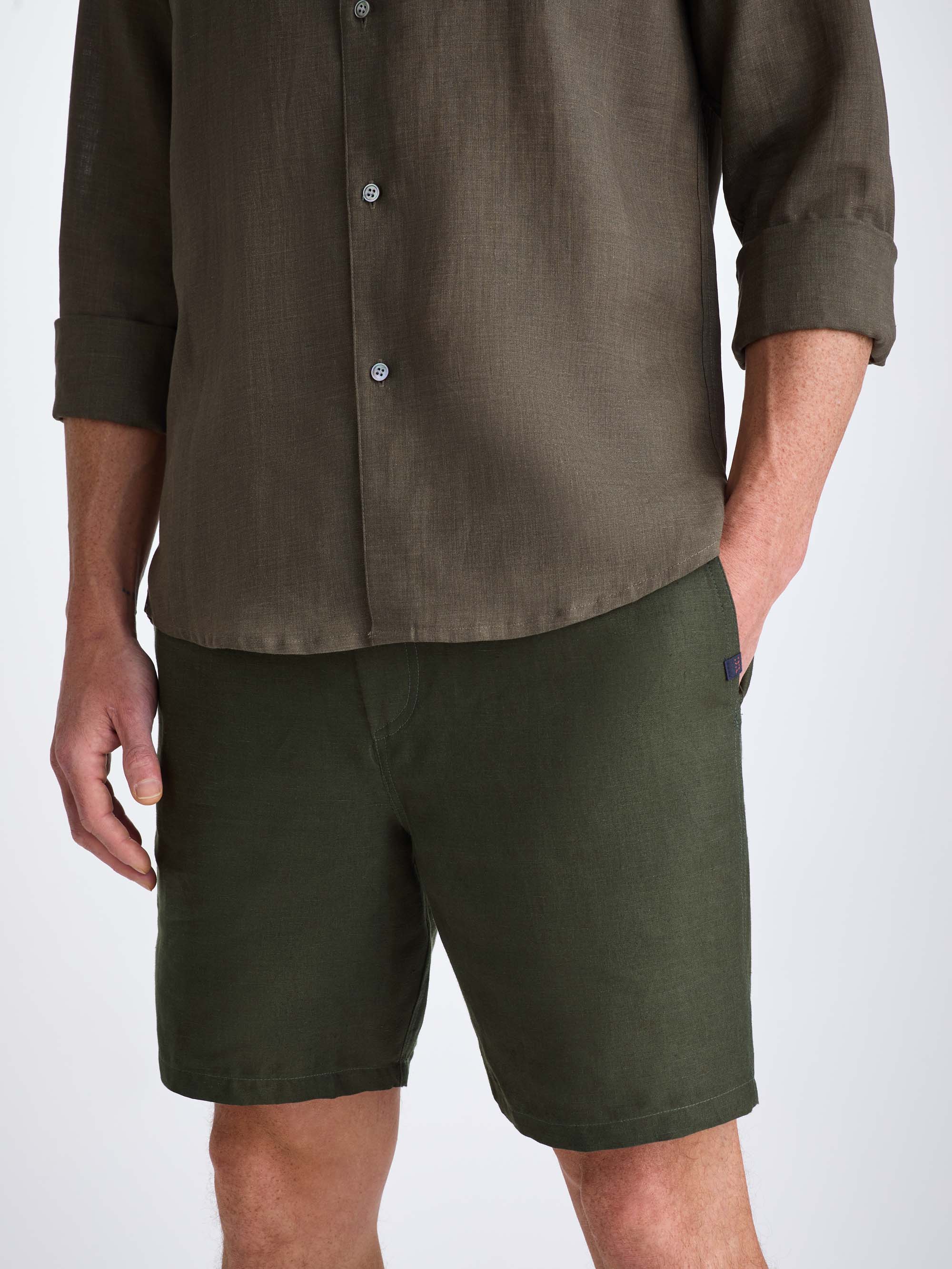 Men's Shorts Sydney Linen Khaki