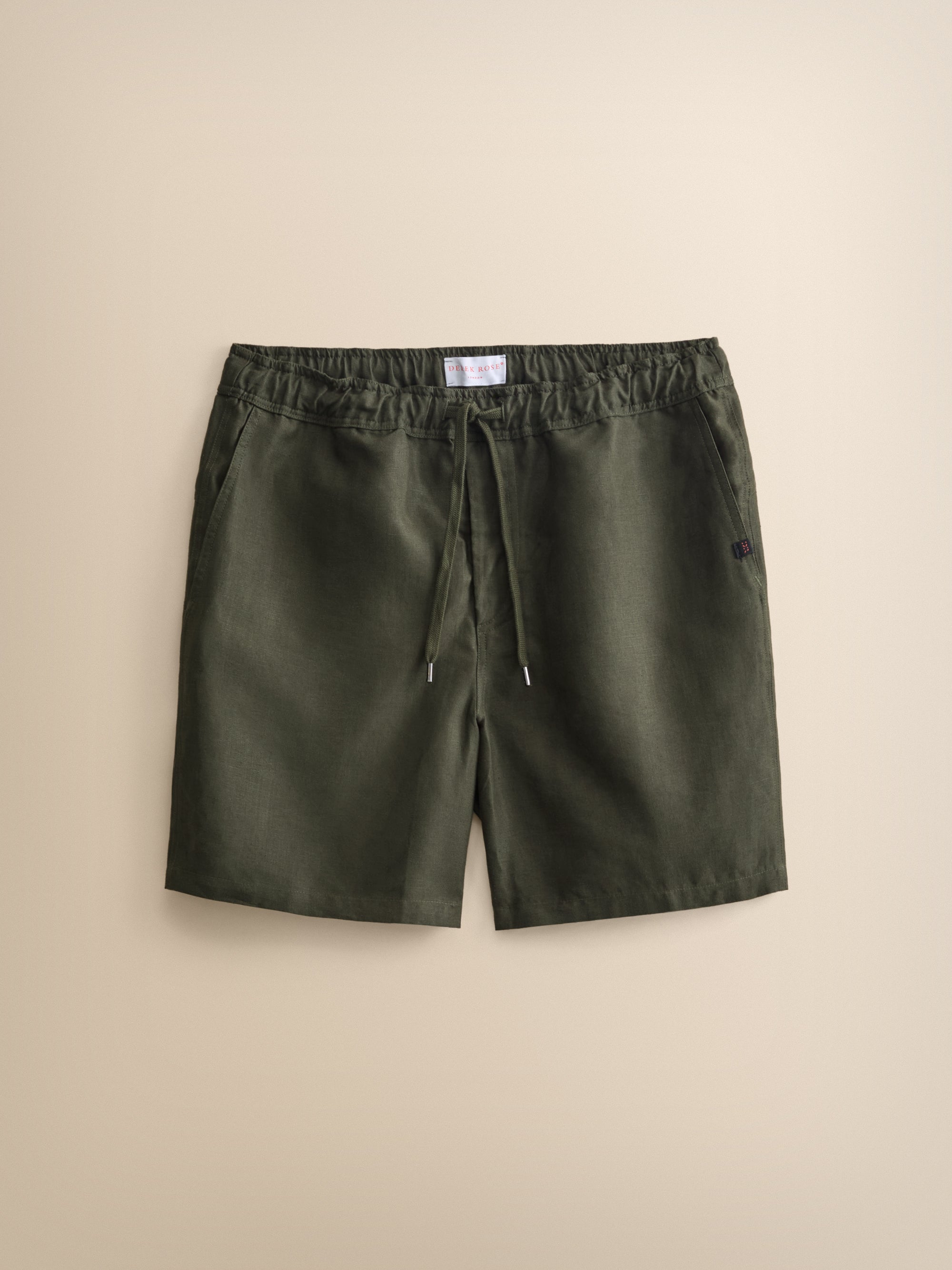 Sydney Linen Shorts Khaki