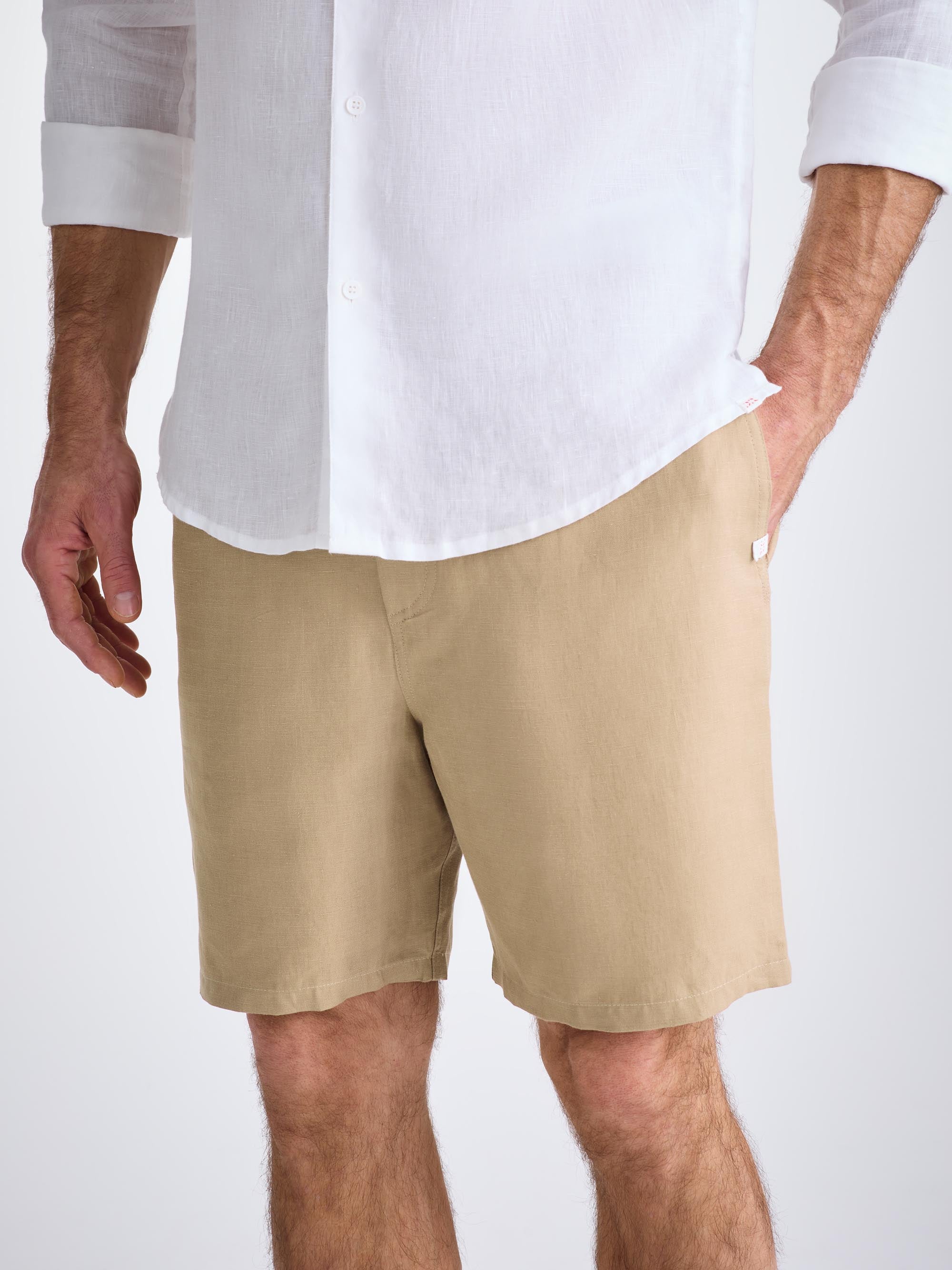Men's Shorts Sydney Linen Camel