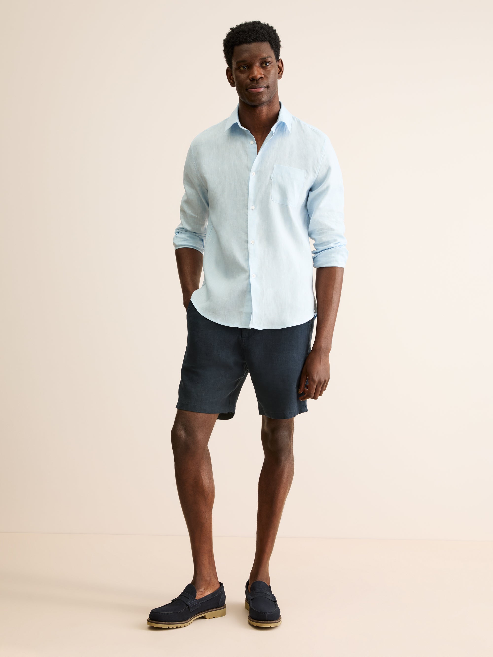 Men's Shorts Vienna Linen Navy