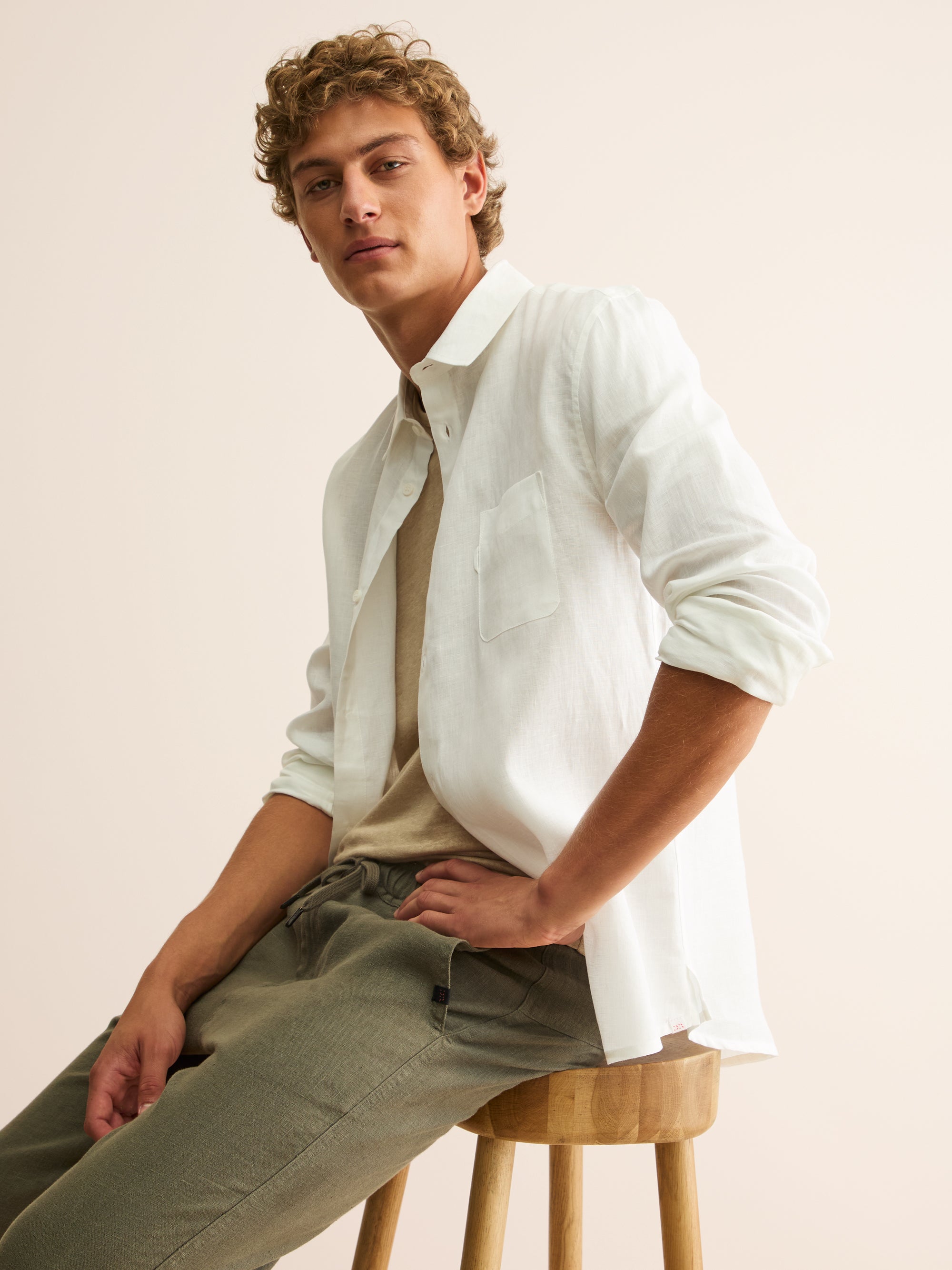 Men's Shirt Monaco Linen Off-White