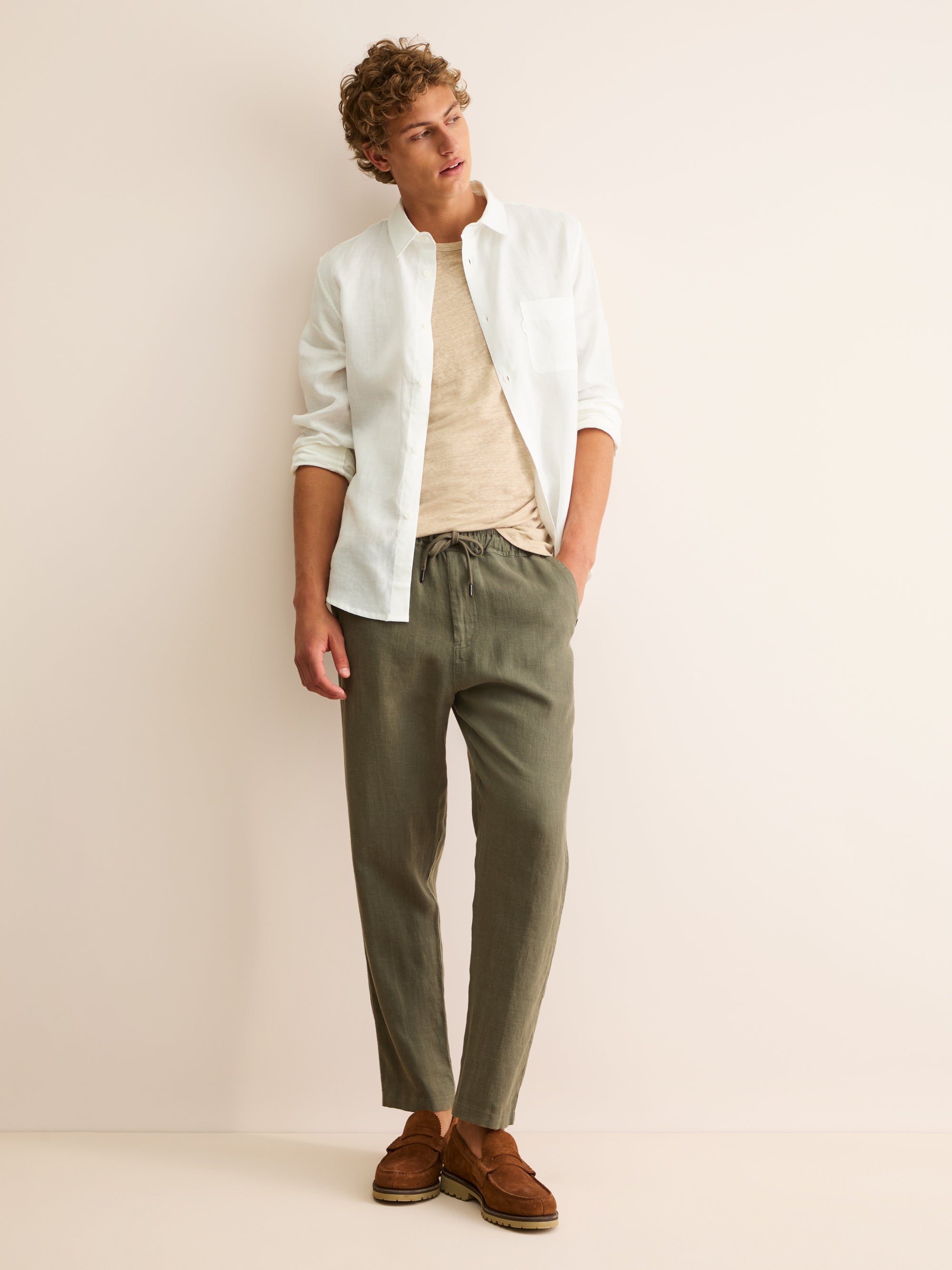 Men's Shirt Monaco Linen Off-White