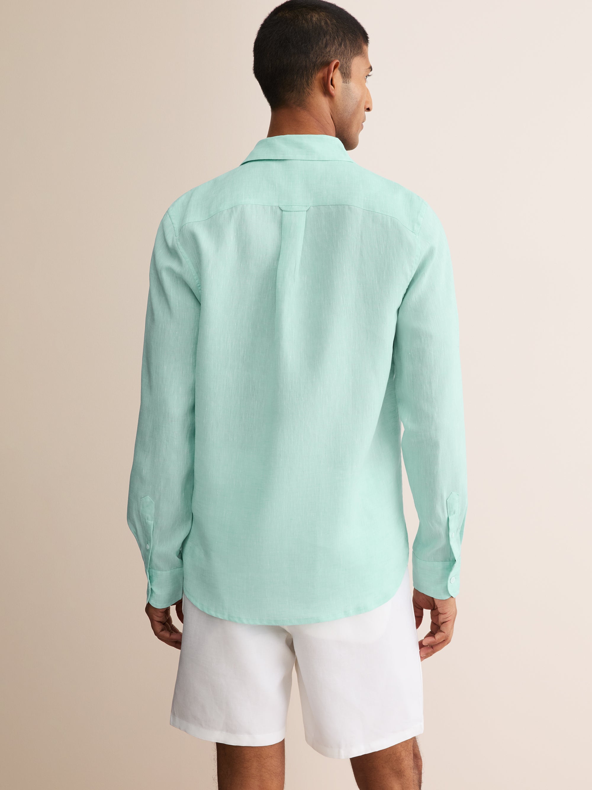 Men's Shirt Monaco Linen Mint Green
