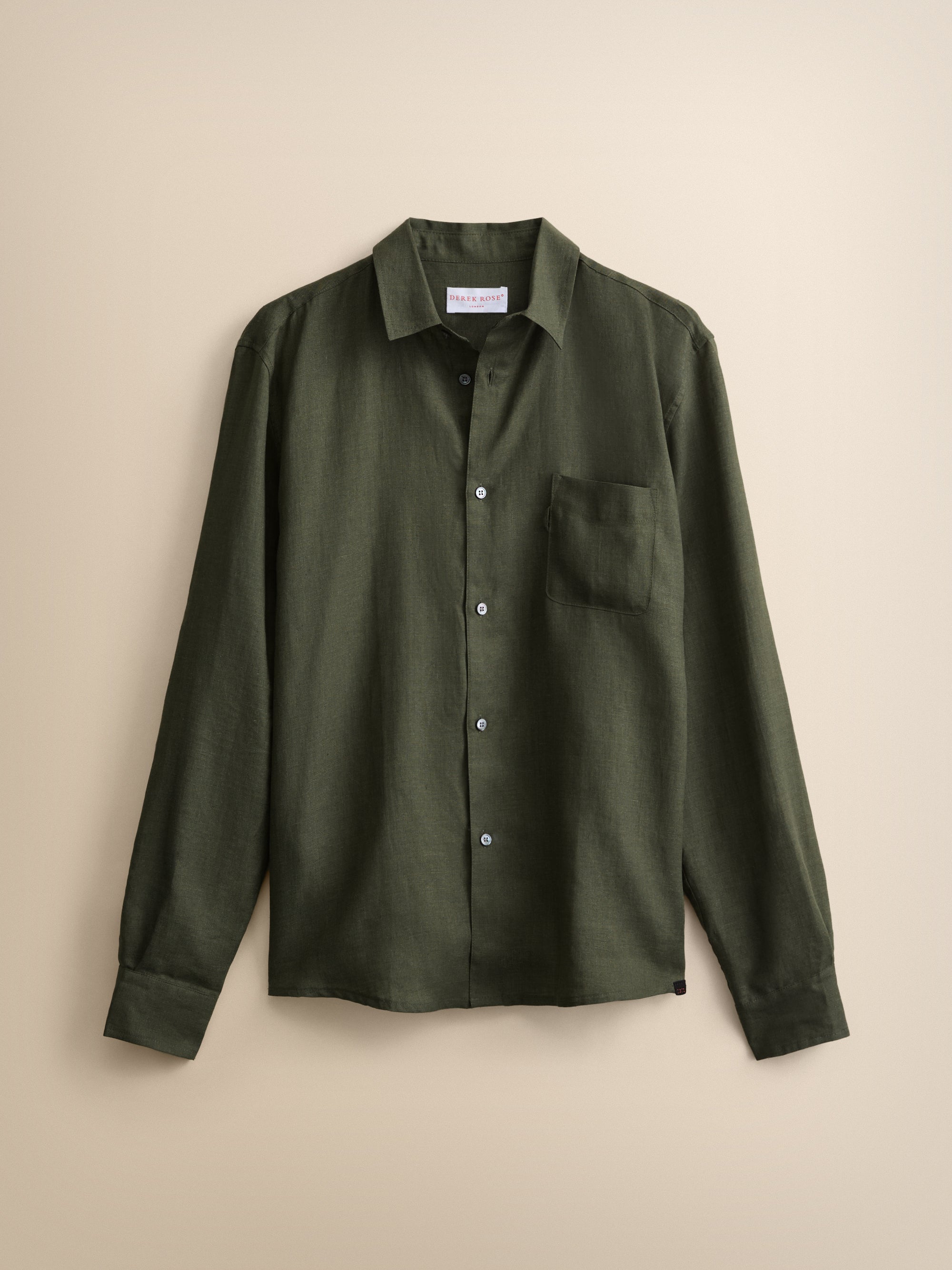 Monaco Linen Shirt Khaki