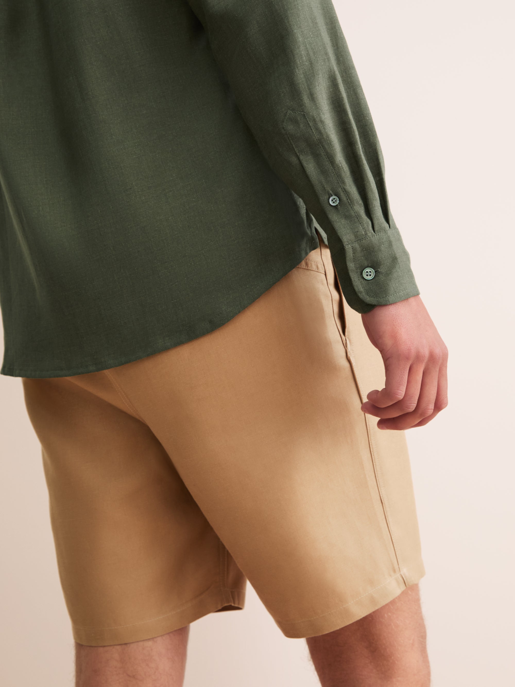 Men's Shirt Monaco Linen Khaki