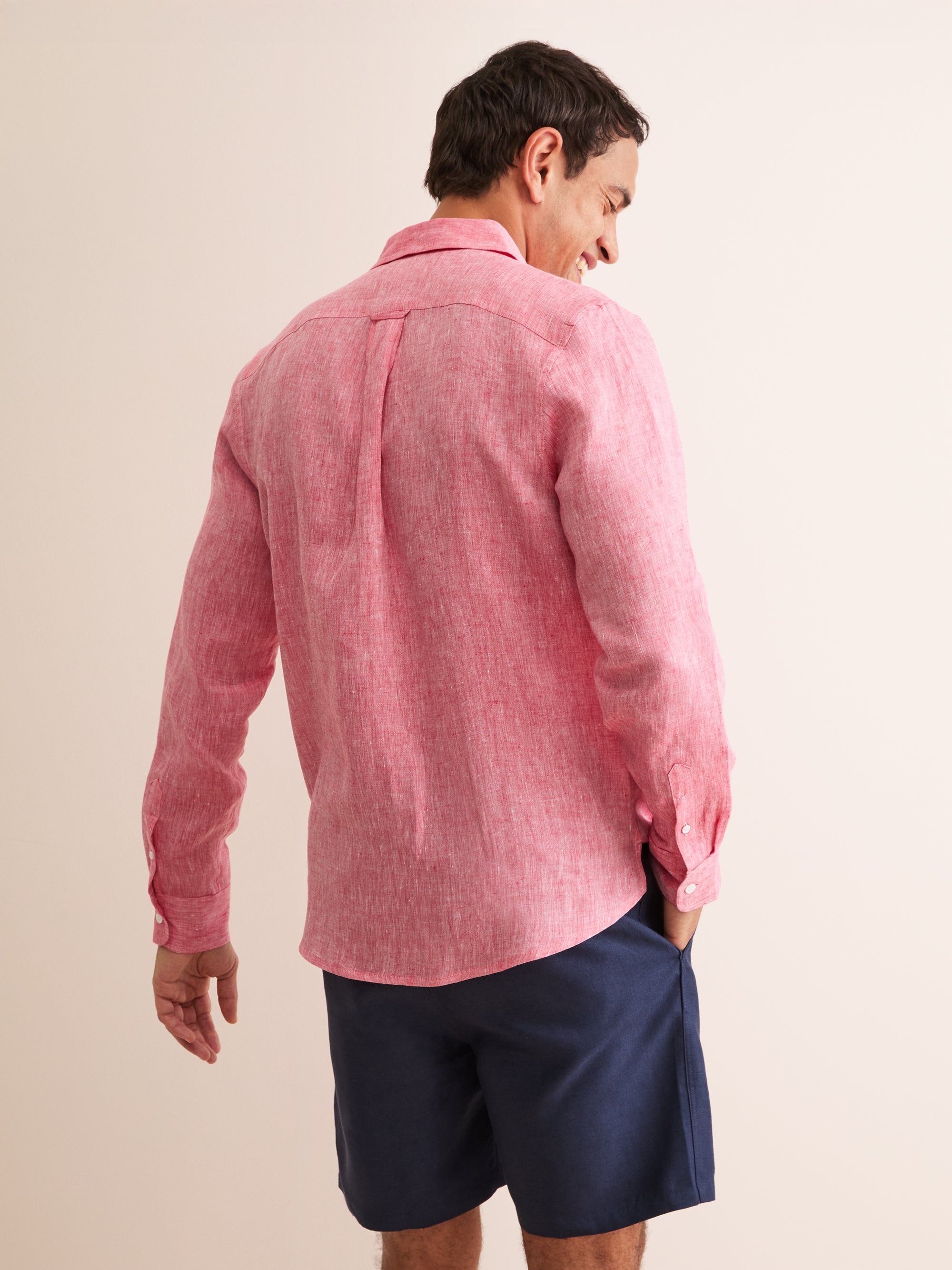 Men's Shirt Monaco Linen Red