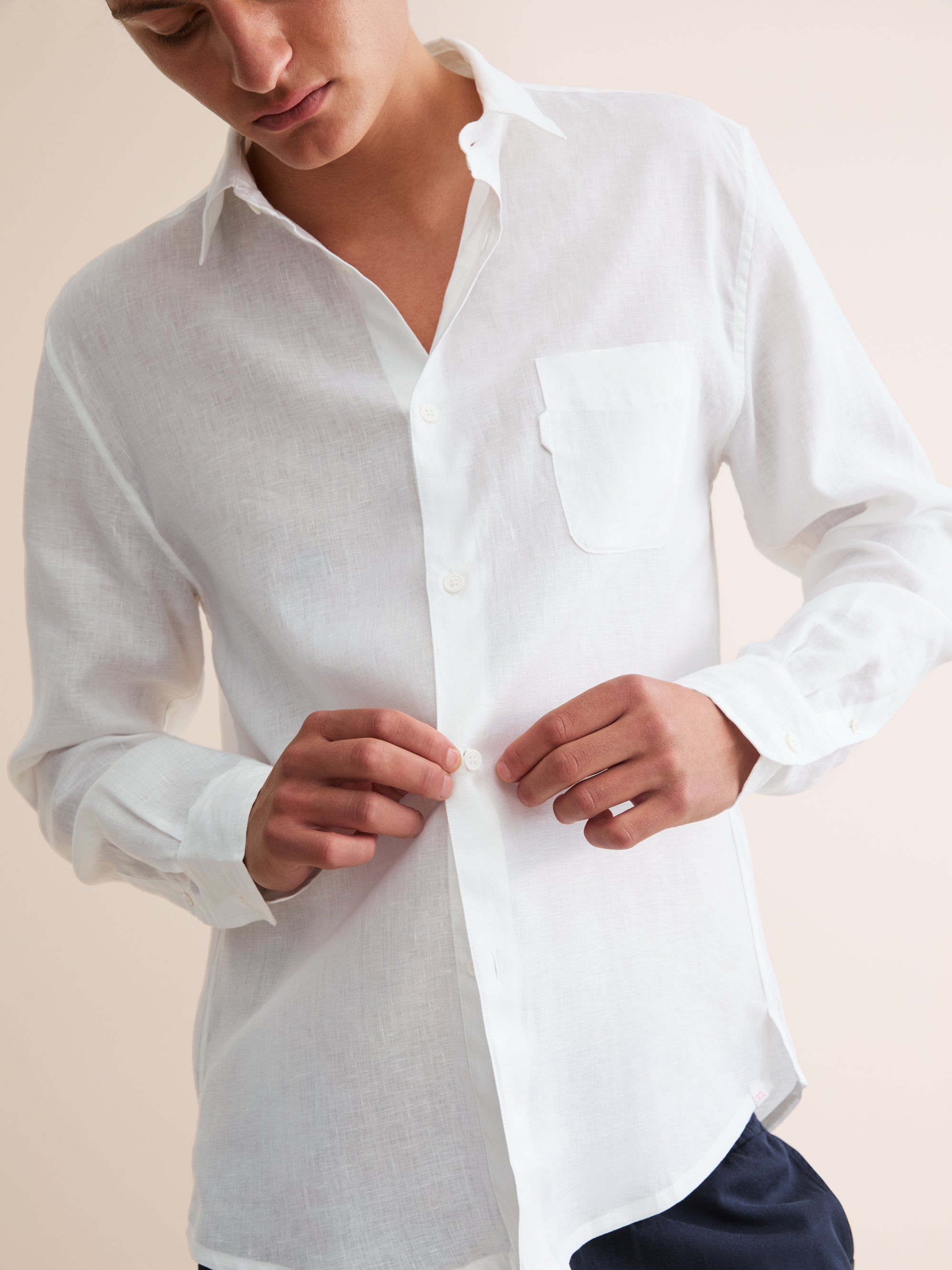 Men's Shirt Monaco Linen White