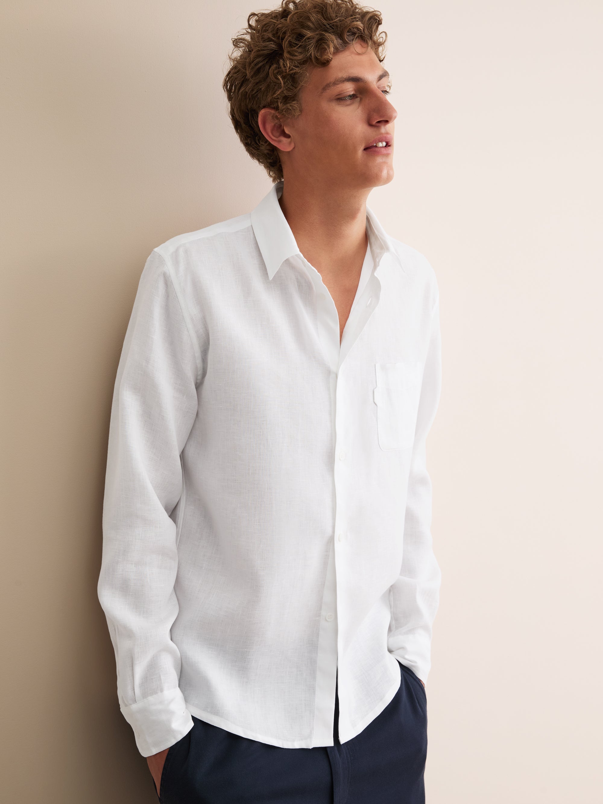 Men's Shirt Monaco Linen White