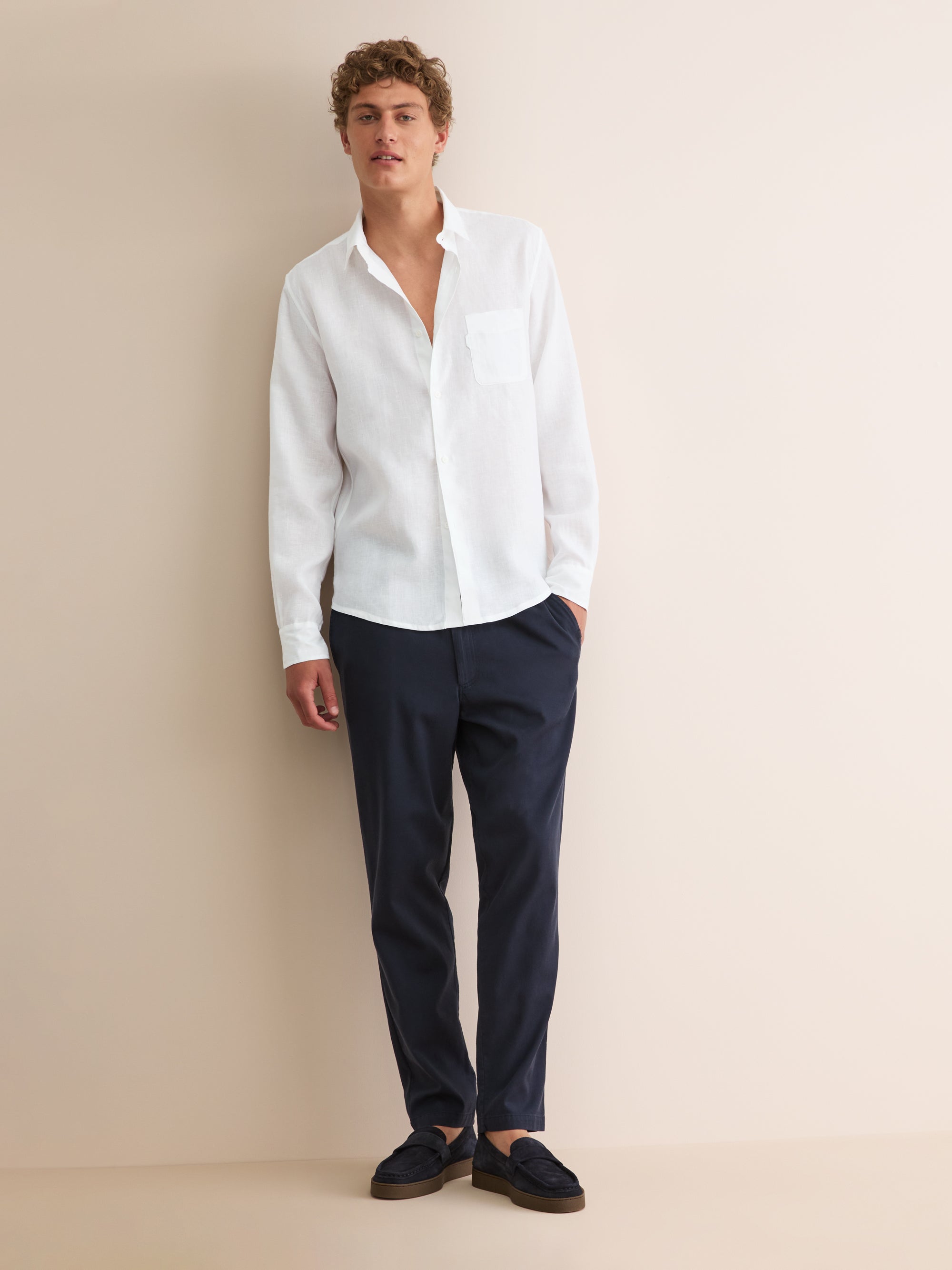 Men's Shirt Monaco Linen White