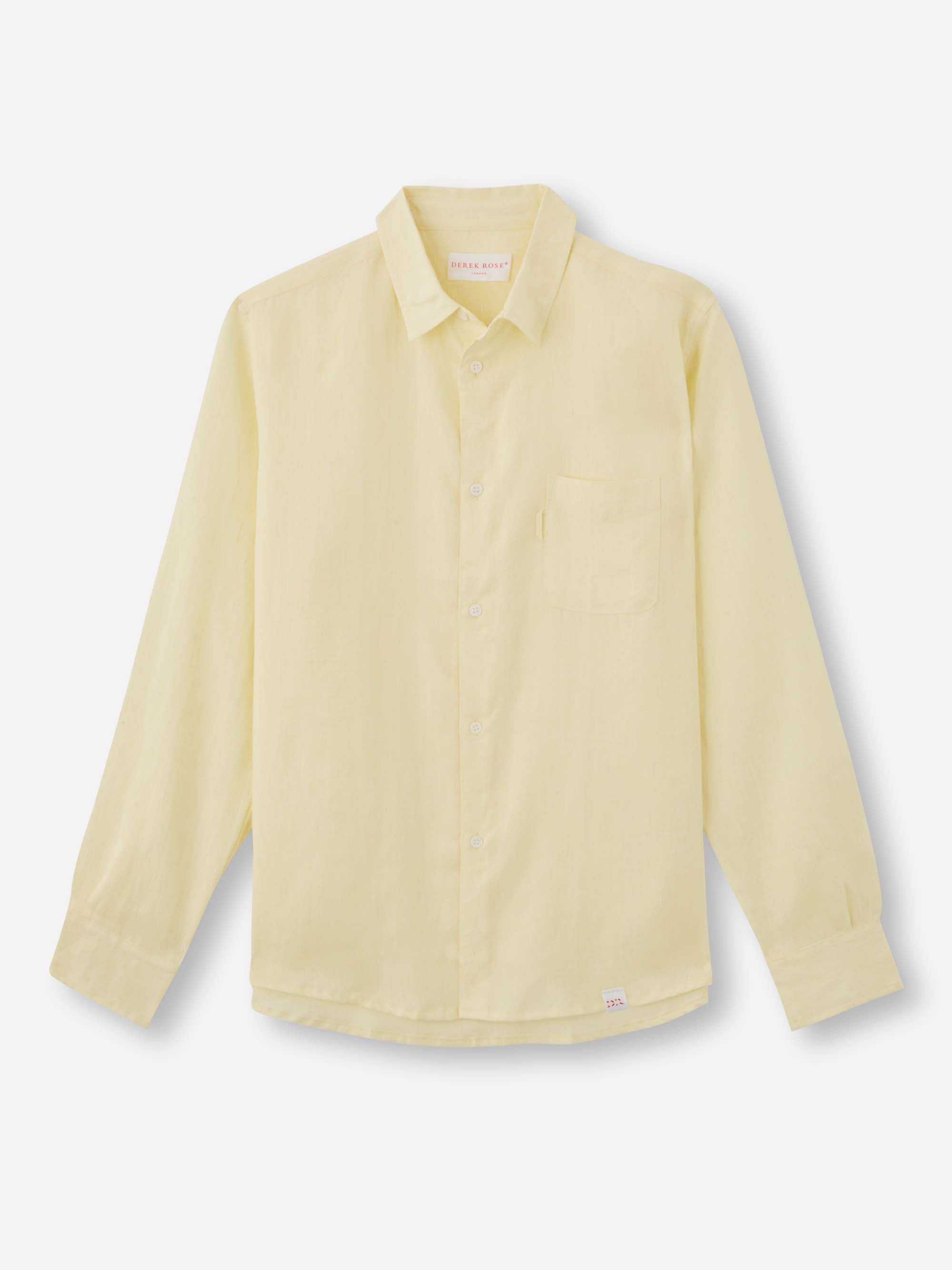 Men's Shirt Monaco Linen Buttermilk