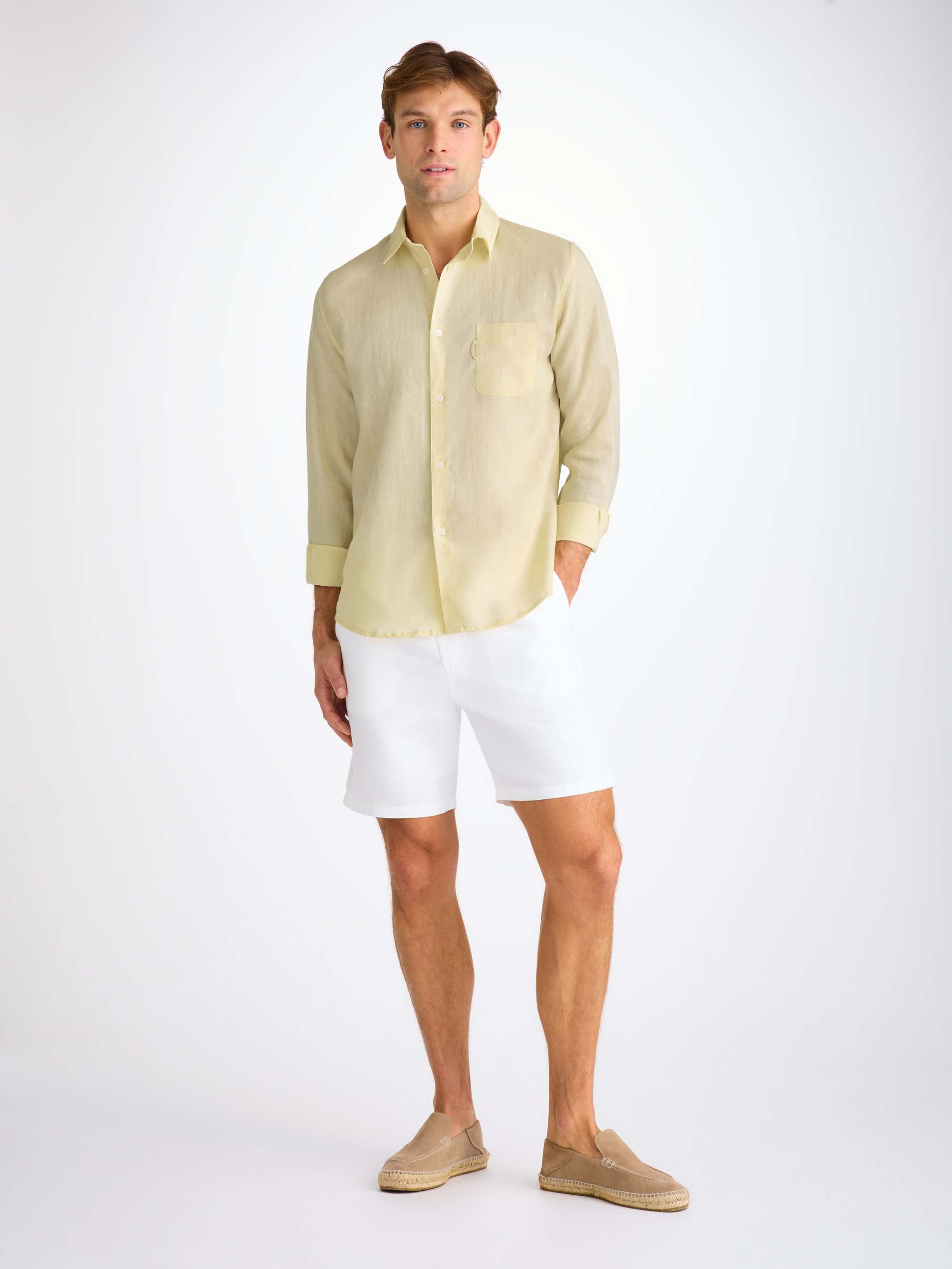 Men's Shirt Monaco Linen Buttermilk