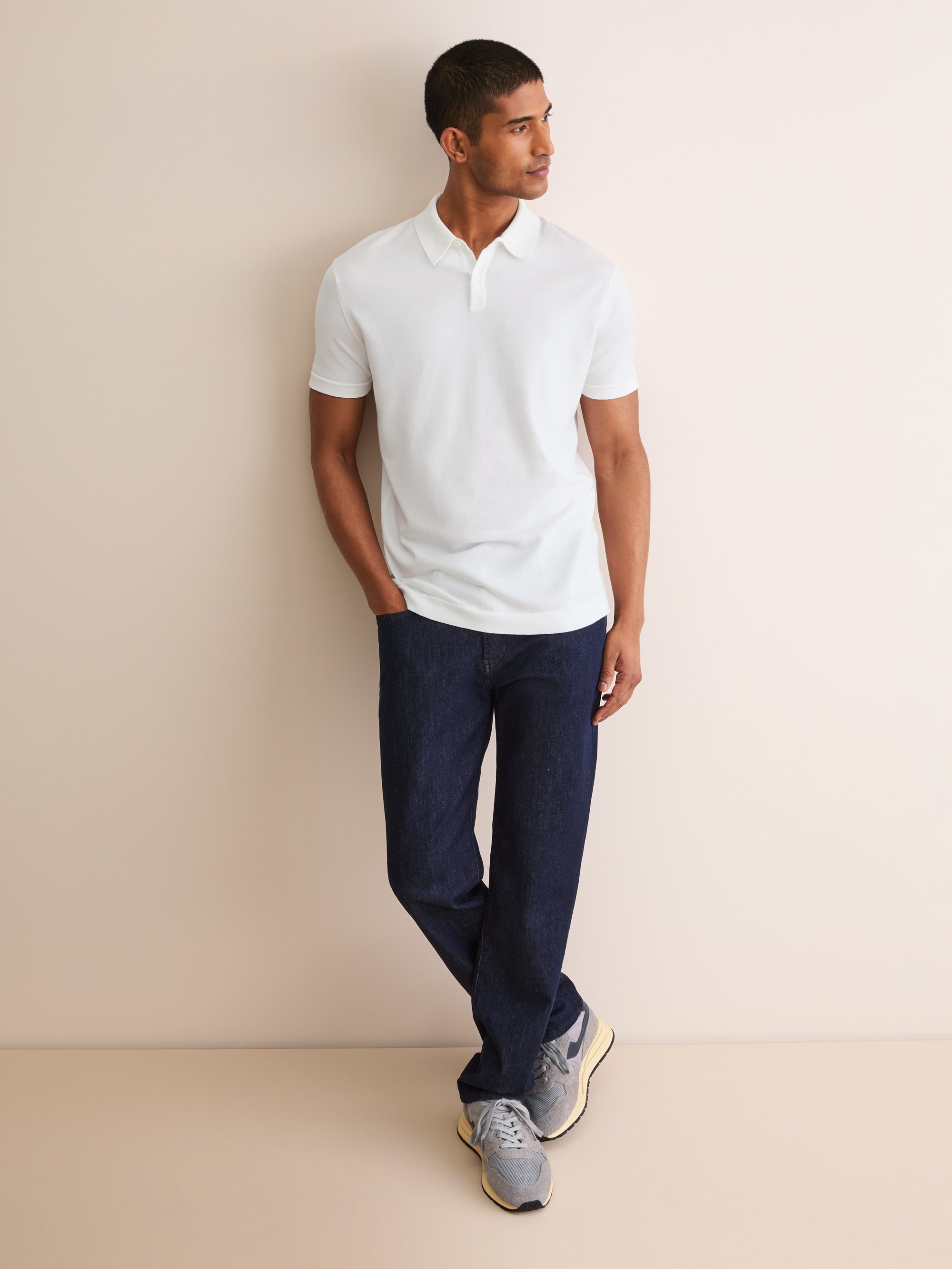 Men's Polo Shirt Jacob Sea Island Cotton White
