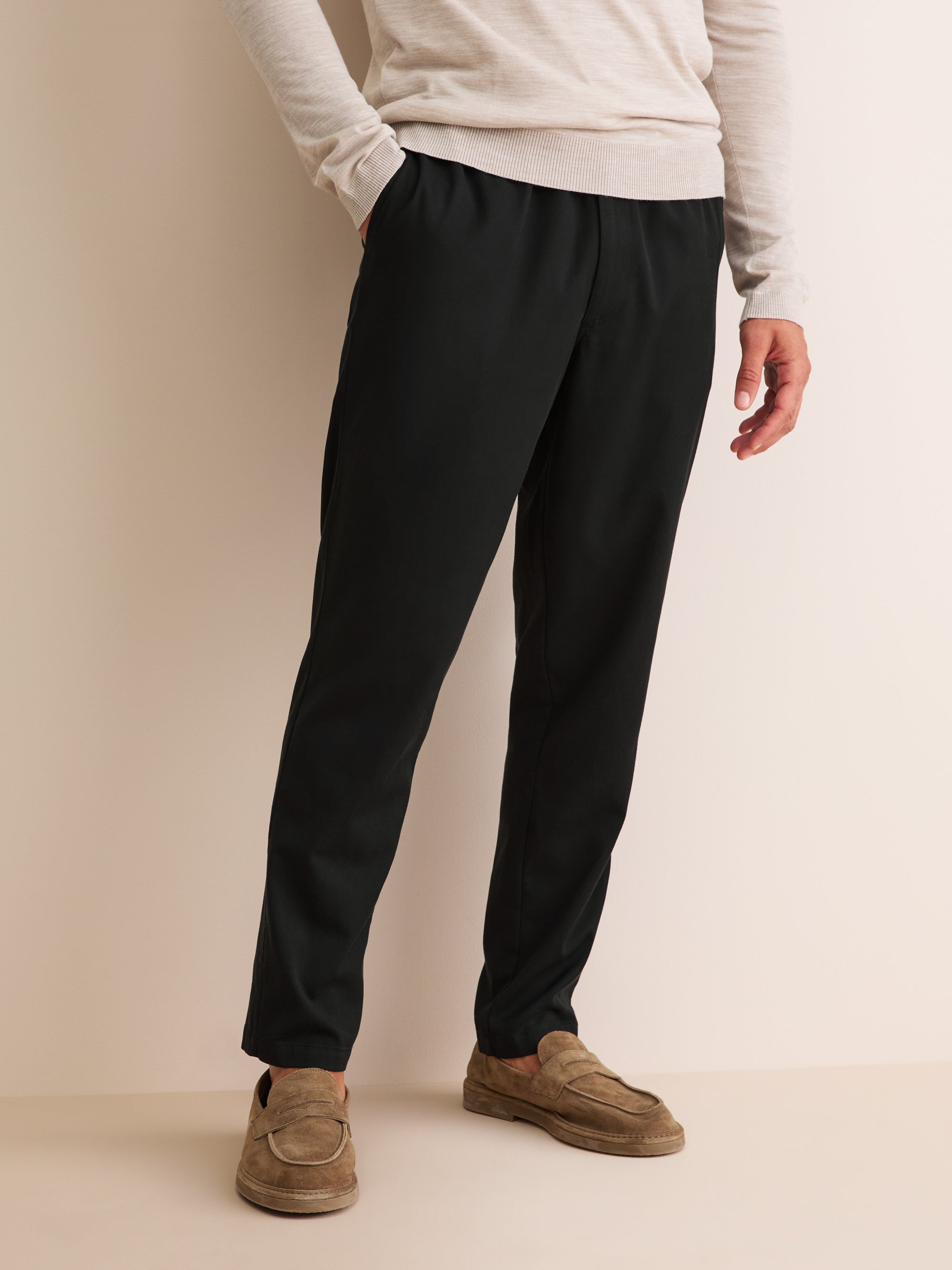 Men's Trousers Harris Lyocell Cotton Black