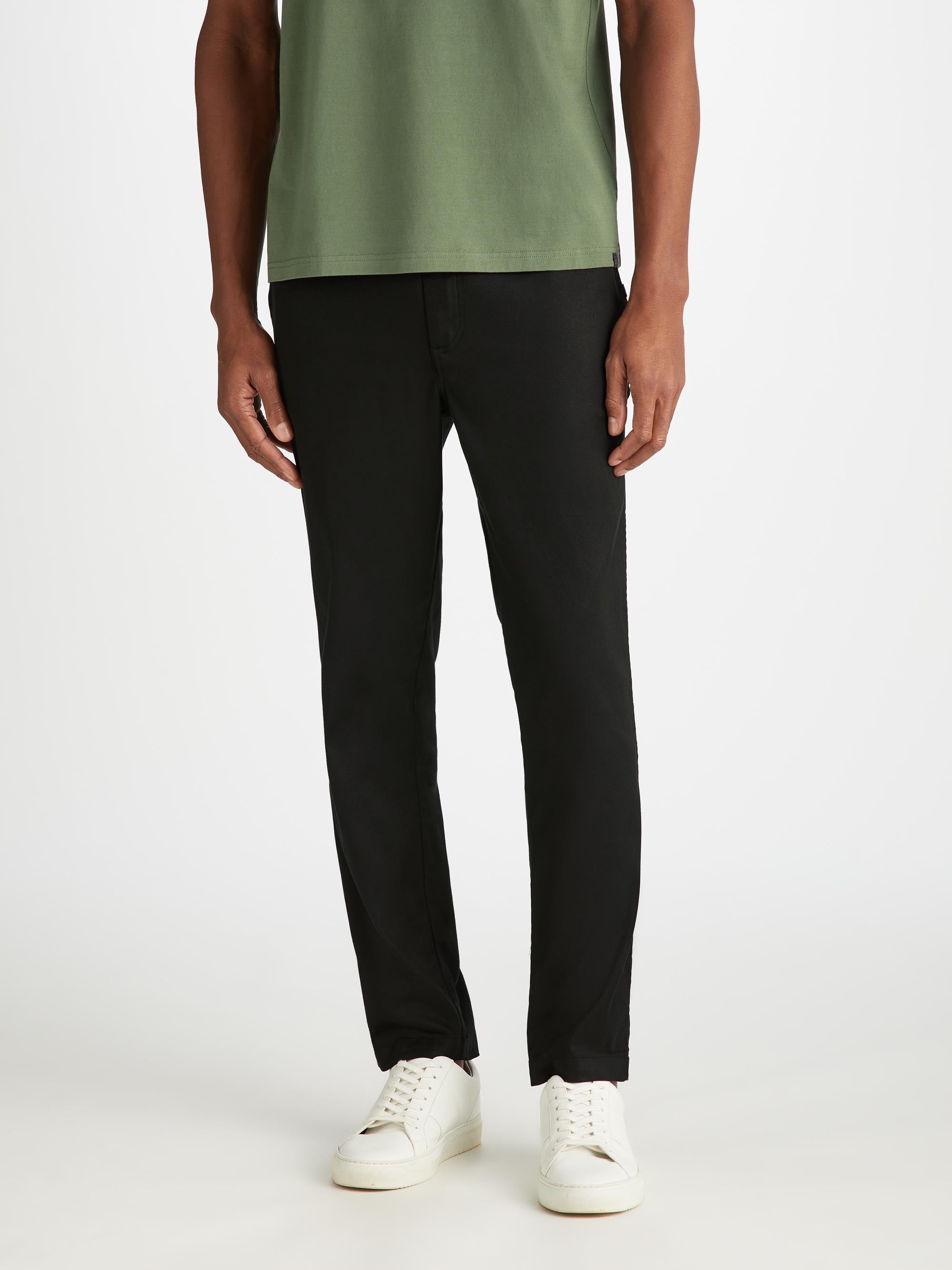 Men's Trousers Harris Lyocell Cotton Black