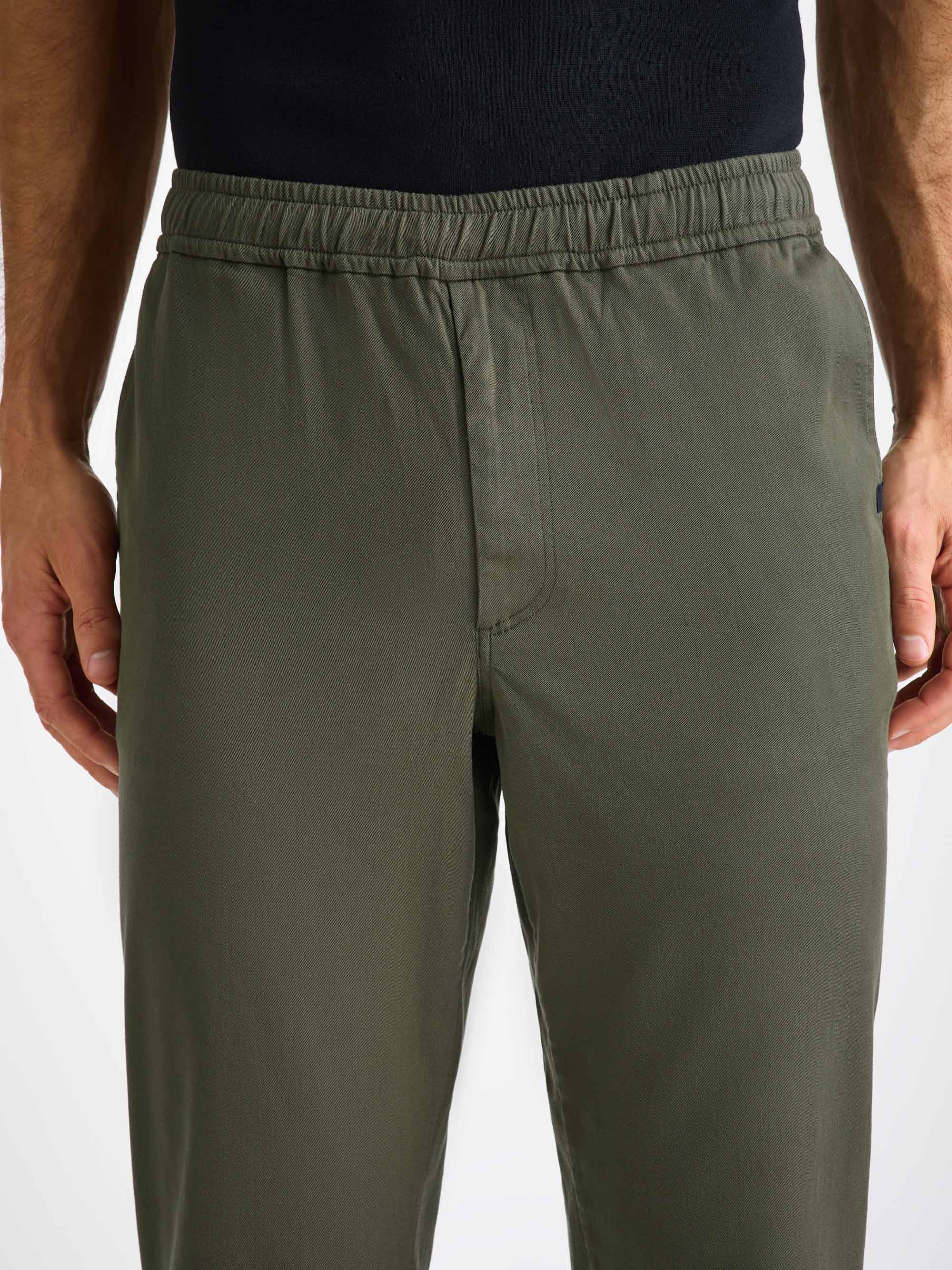 Men's Trousers Harris Lyocell Cotton Khaki