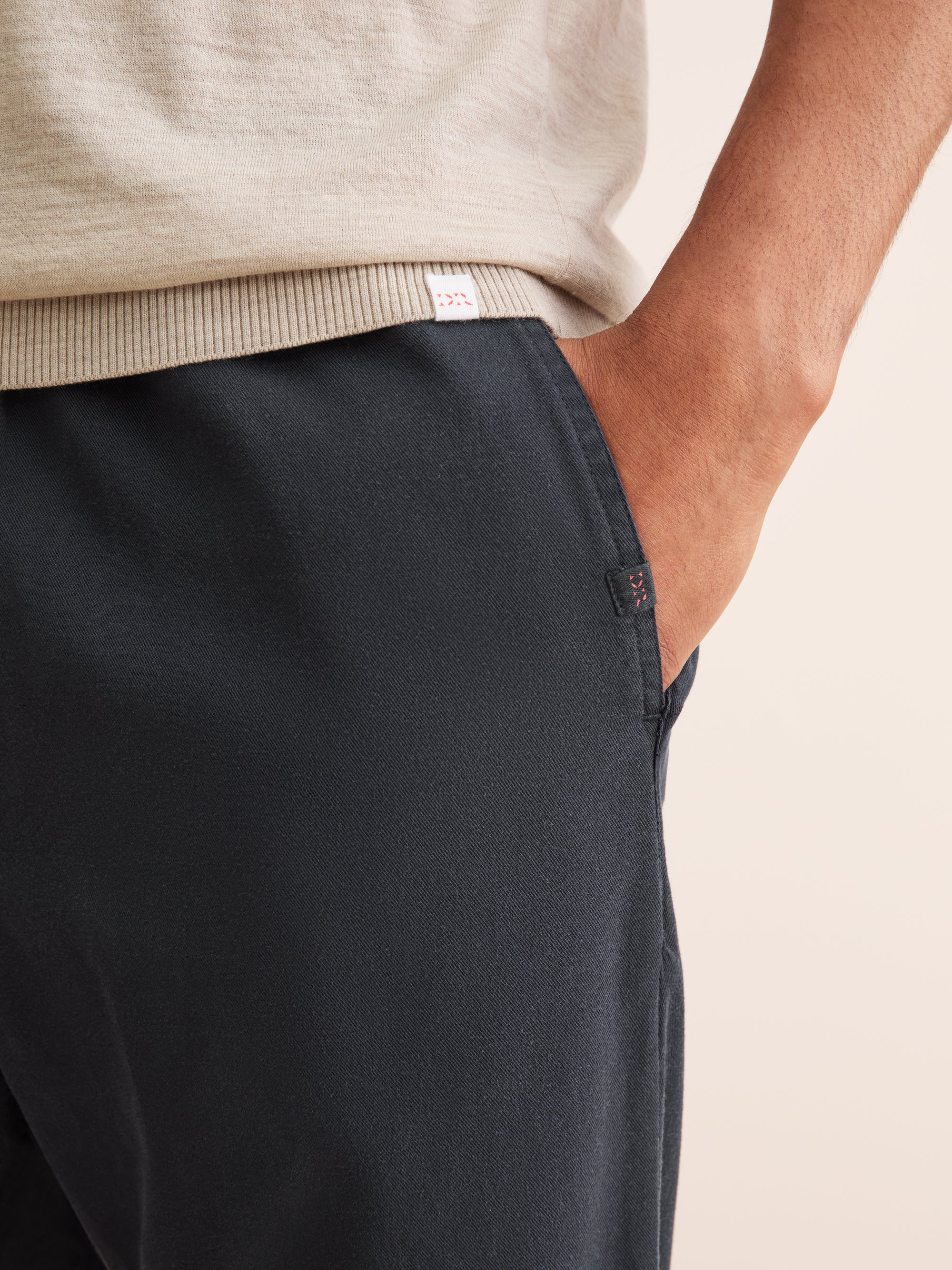 Men's Trousers Harris Lyocell Cotton Navy