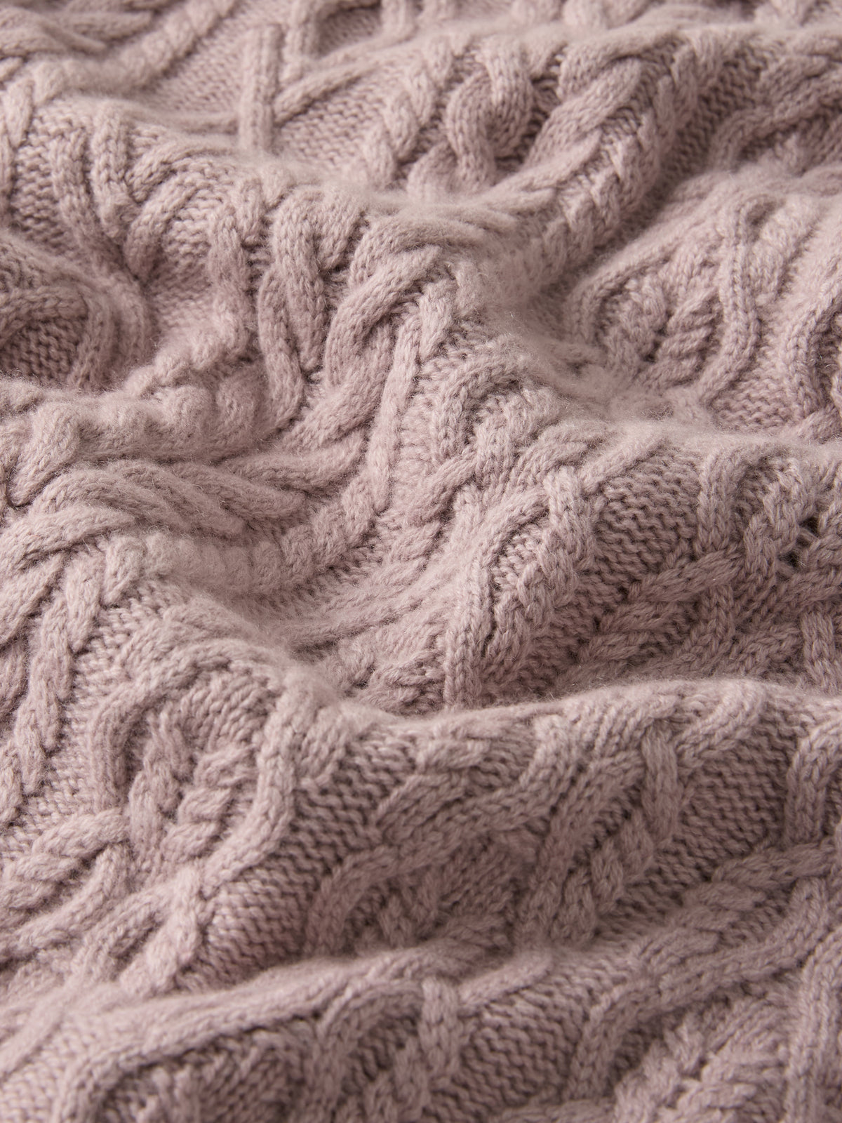Astrid Cashmere Cable Knit Sweater Dusty Pink