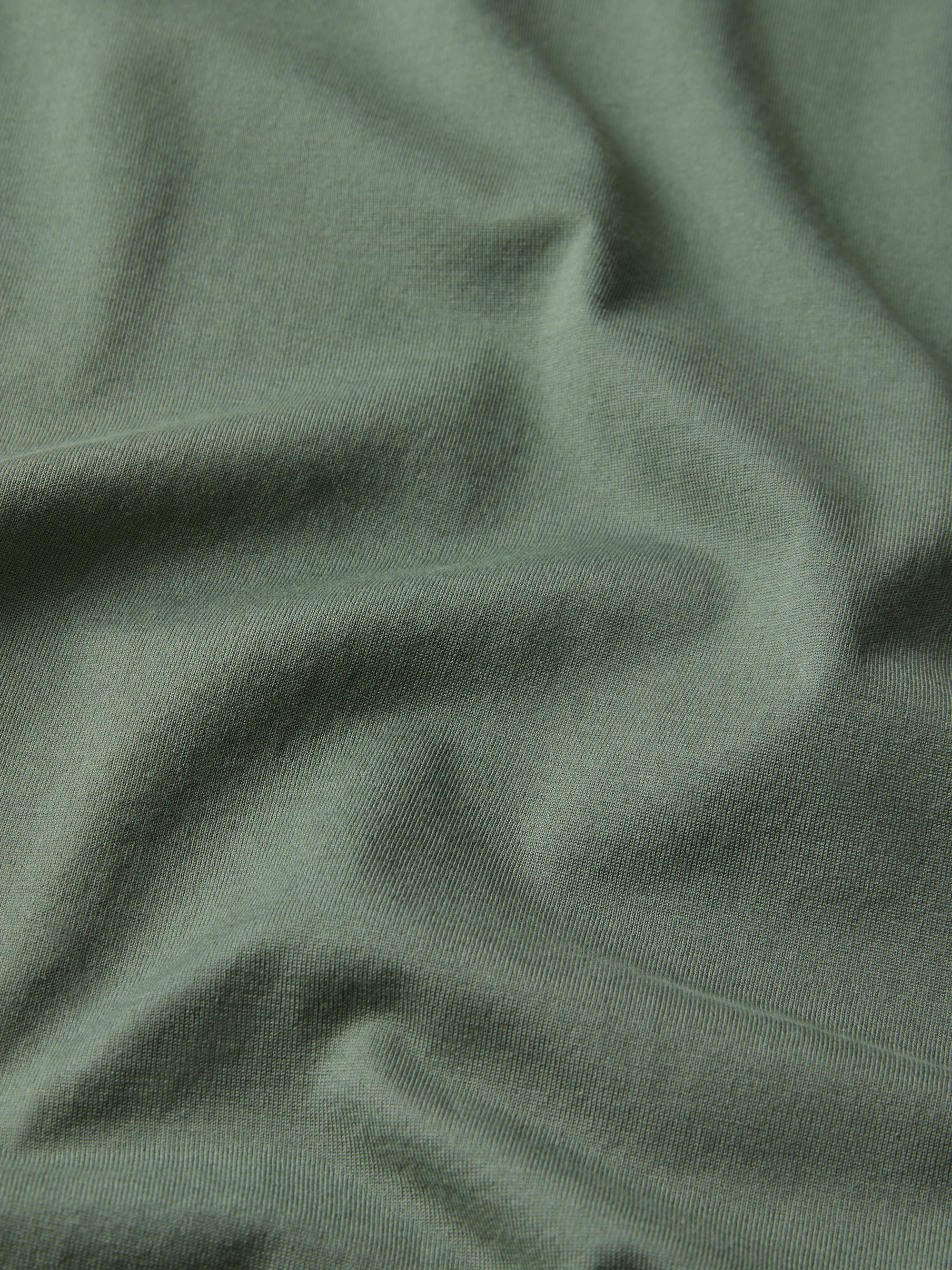 Barny Cotton V-Neck T-Shirt Soft Green