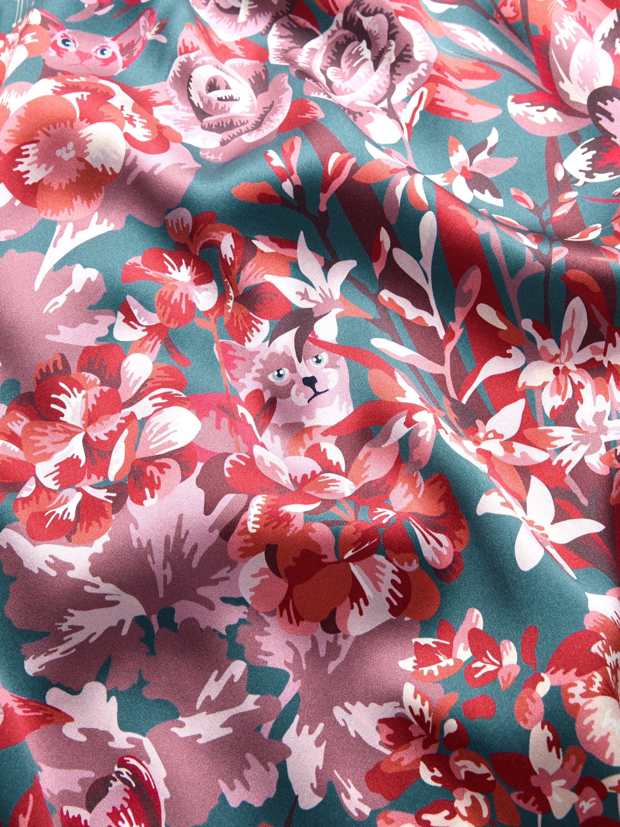 Brindisi Silk Pyjamas Multi London Garden