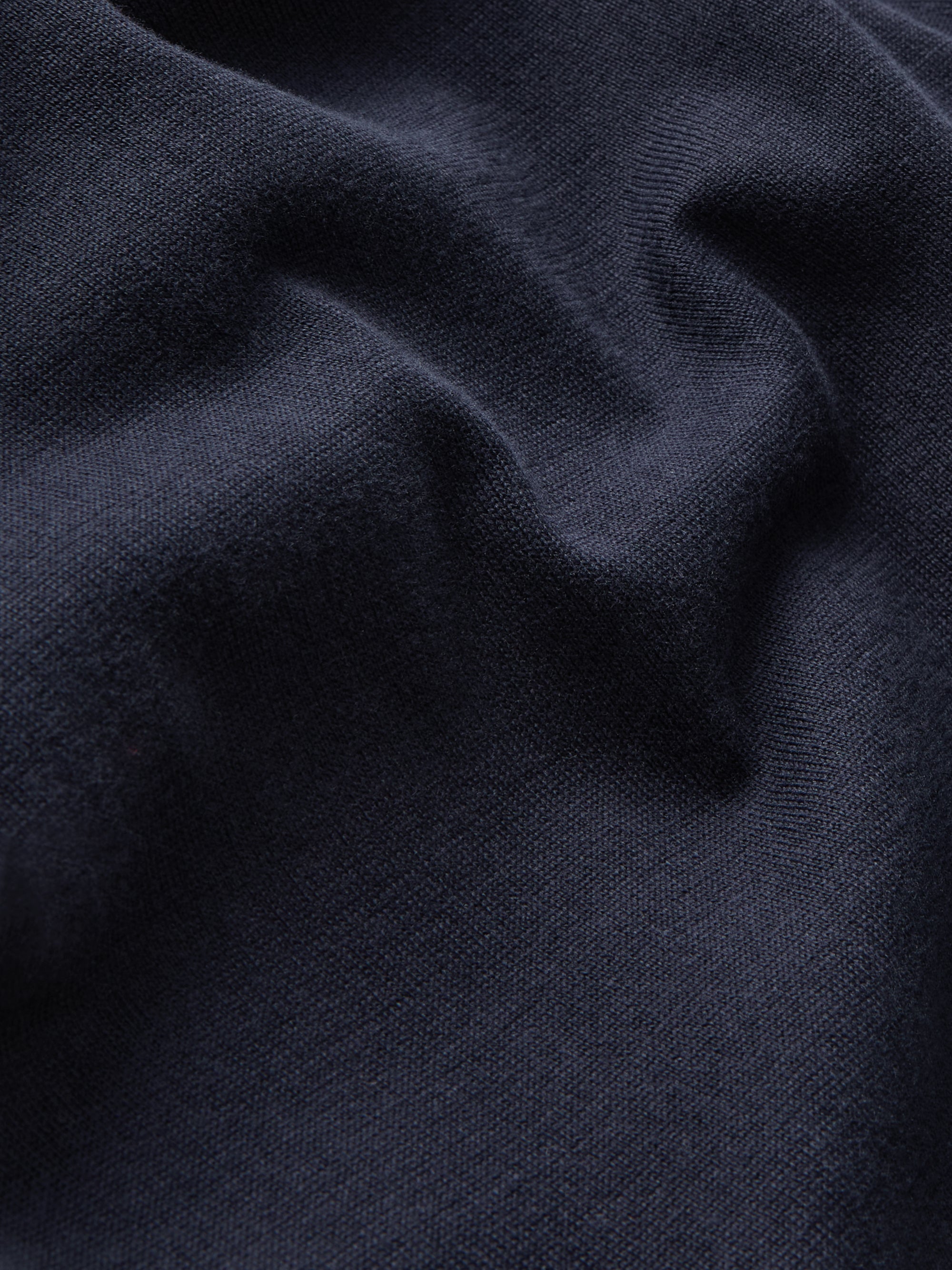 Jacob Sea Island Cotton Polo Shirt Navy Blue