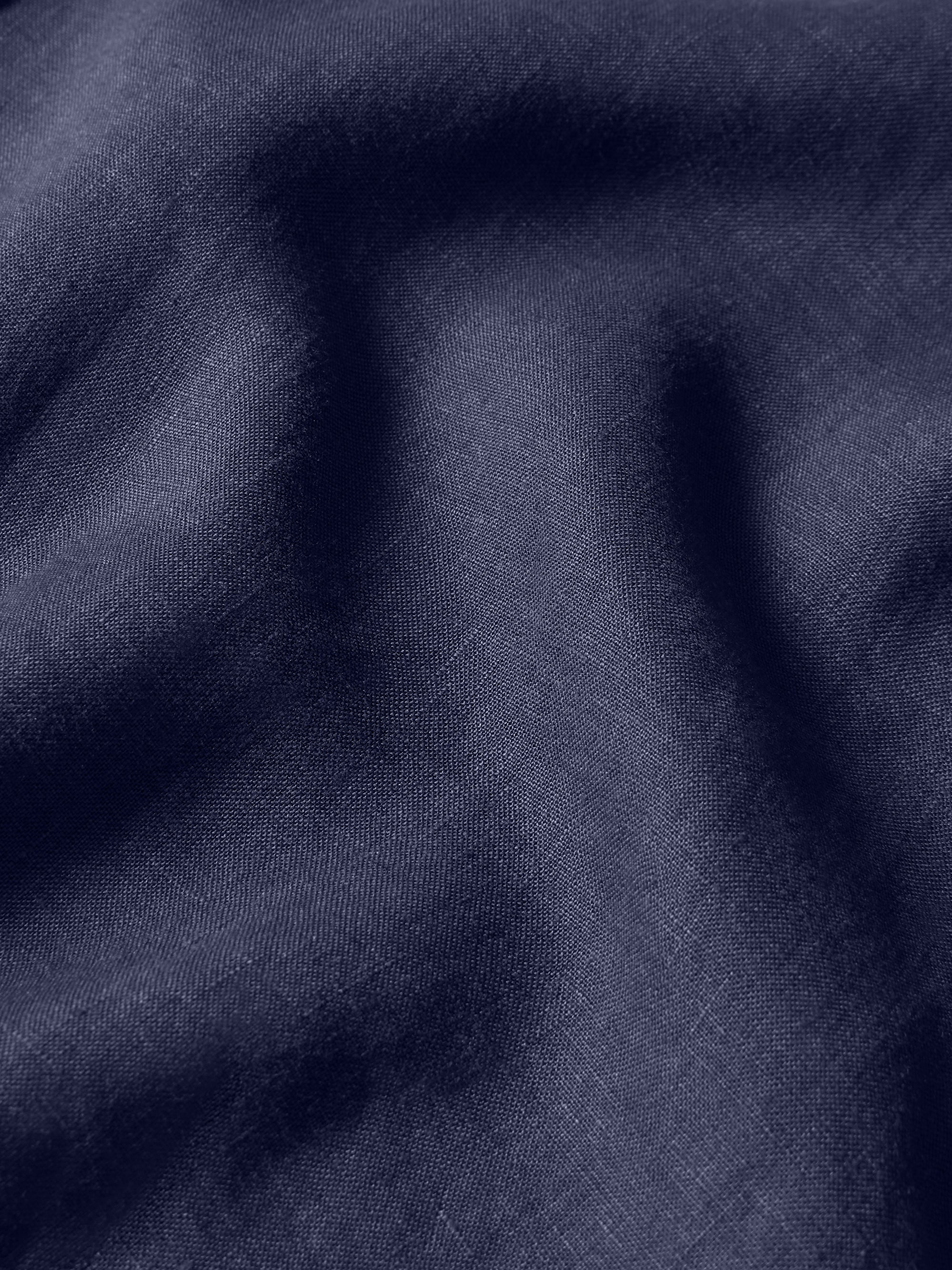 Sicily Linen Longline Shirt Navy Blue