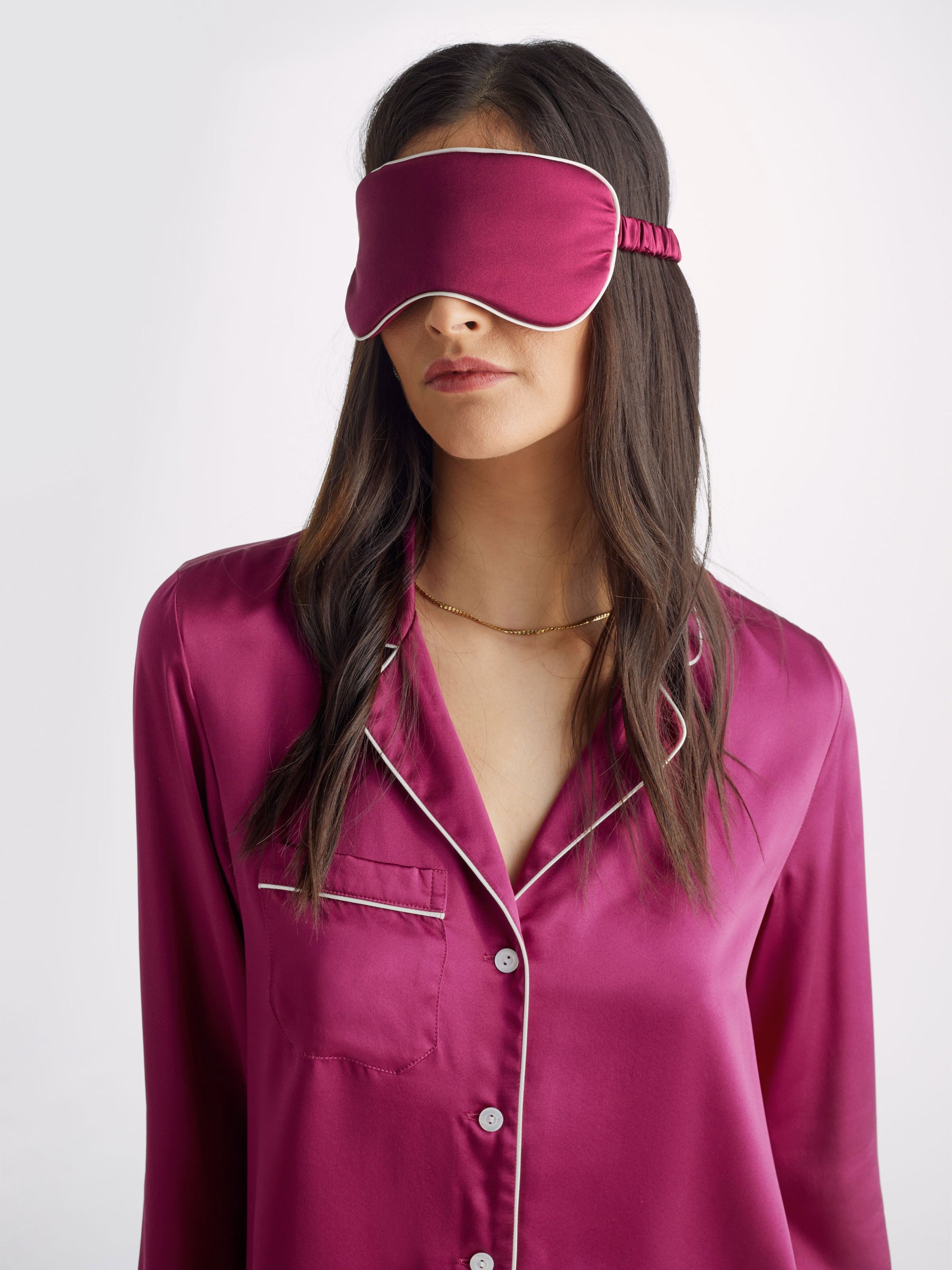 Eye Mask Bailey 2 Silk Satin Berry